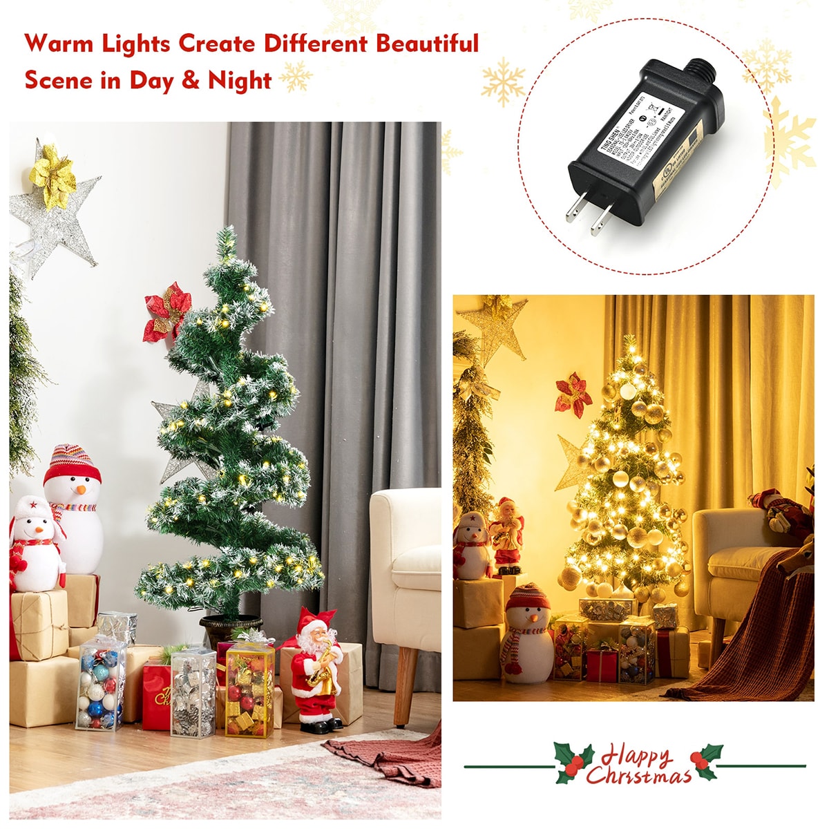 WELLFOR CM-HJY-23221US Artificial-Christmas-Trees - View #5