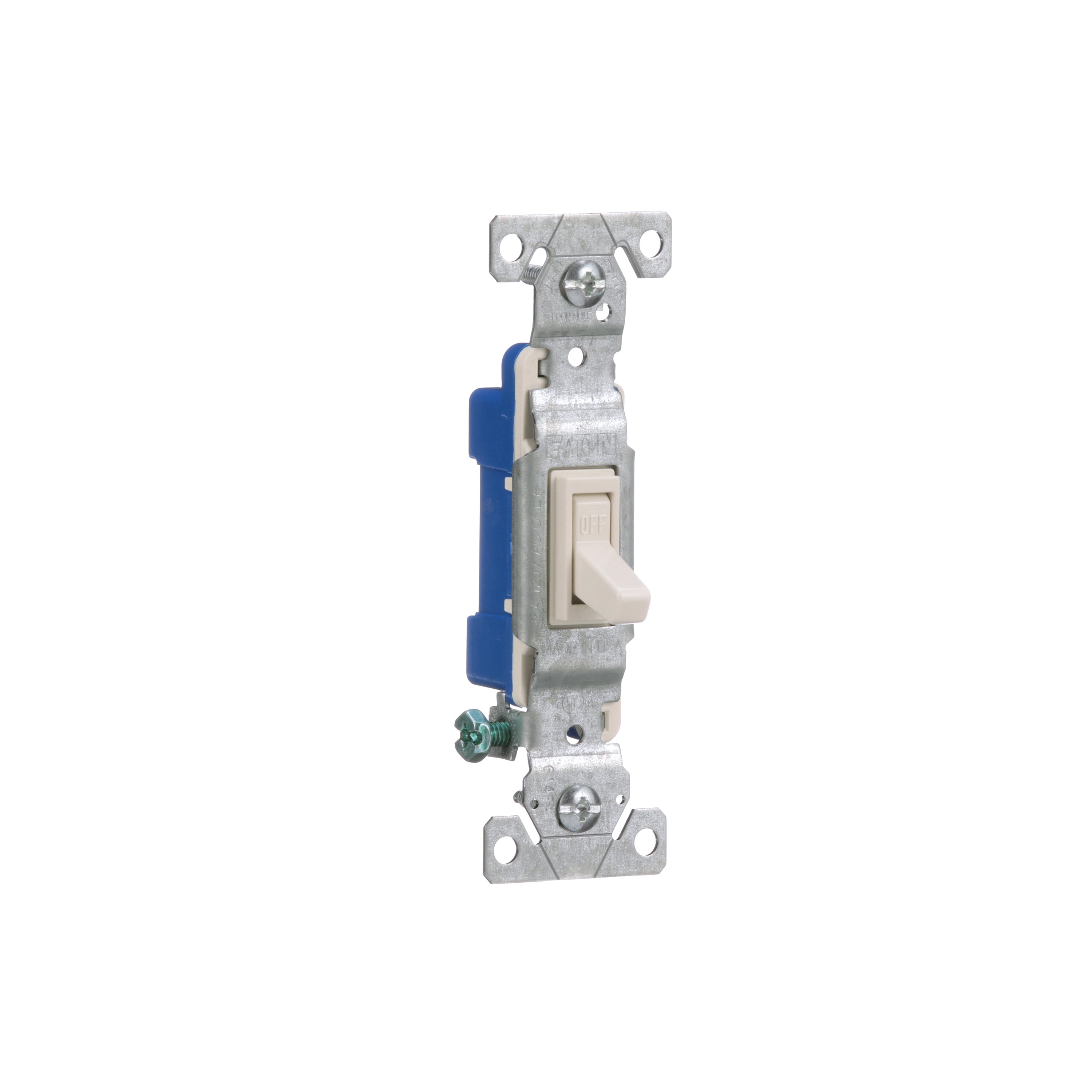 Eaton 15-Amp Single-Pole Toggle Light Switch, Light Almond in the