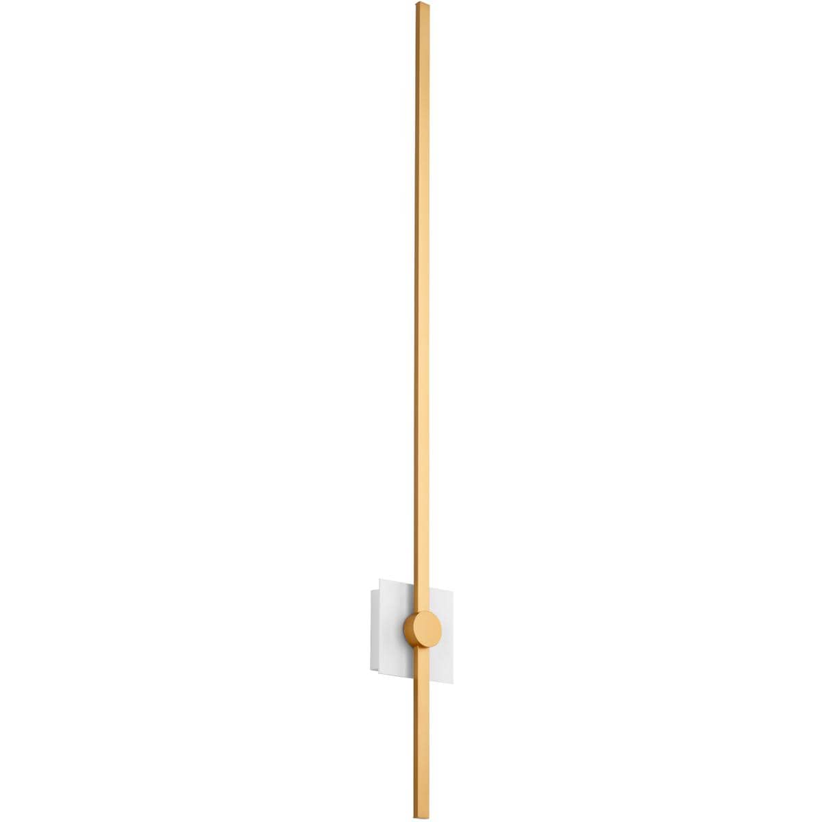 Oxygen Lighting  3-52-650 Zora 1 Light 48 inch White/Industrial Brass Sconce Wall Light