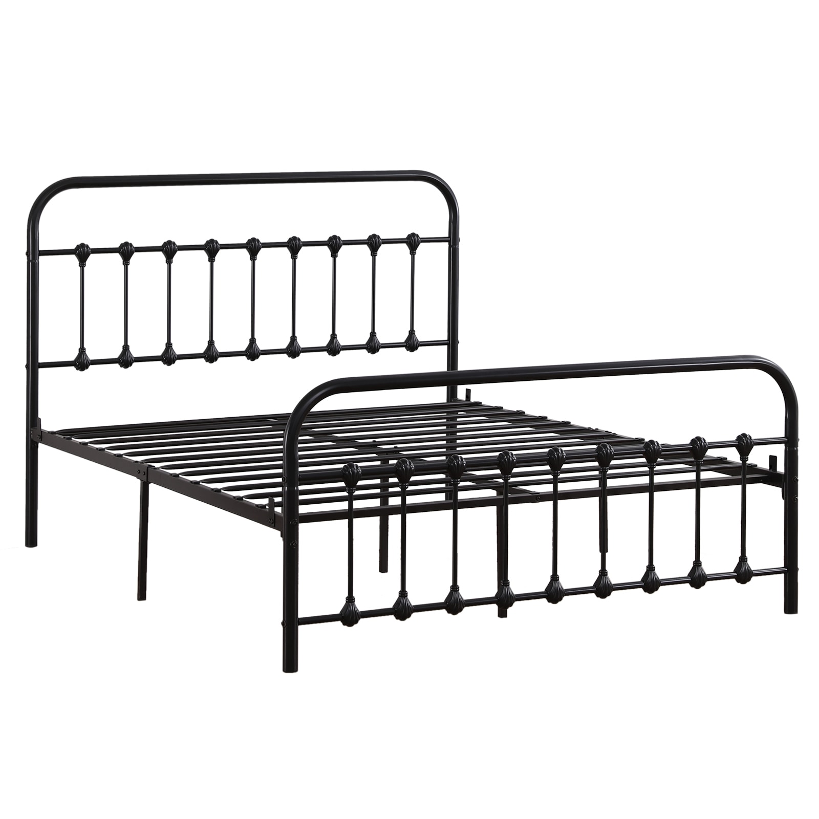 Winado Bed Frame Black Queen Metal Bed Frame In The Beds Department At ...