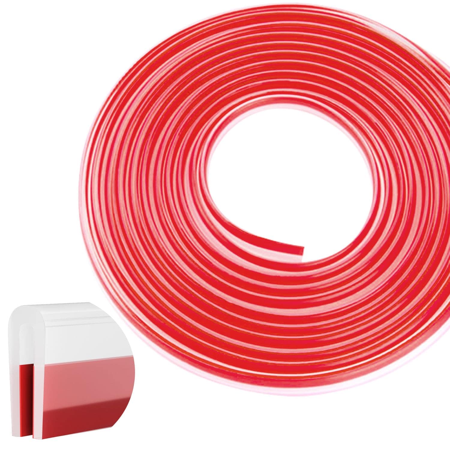 UUDULY -  Clear Silicone Edge Trim Self Adhesive U Channel Edge Protector for Sheet Metal Fits On...