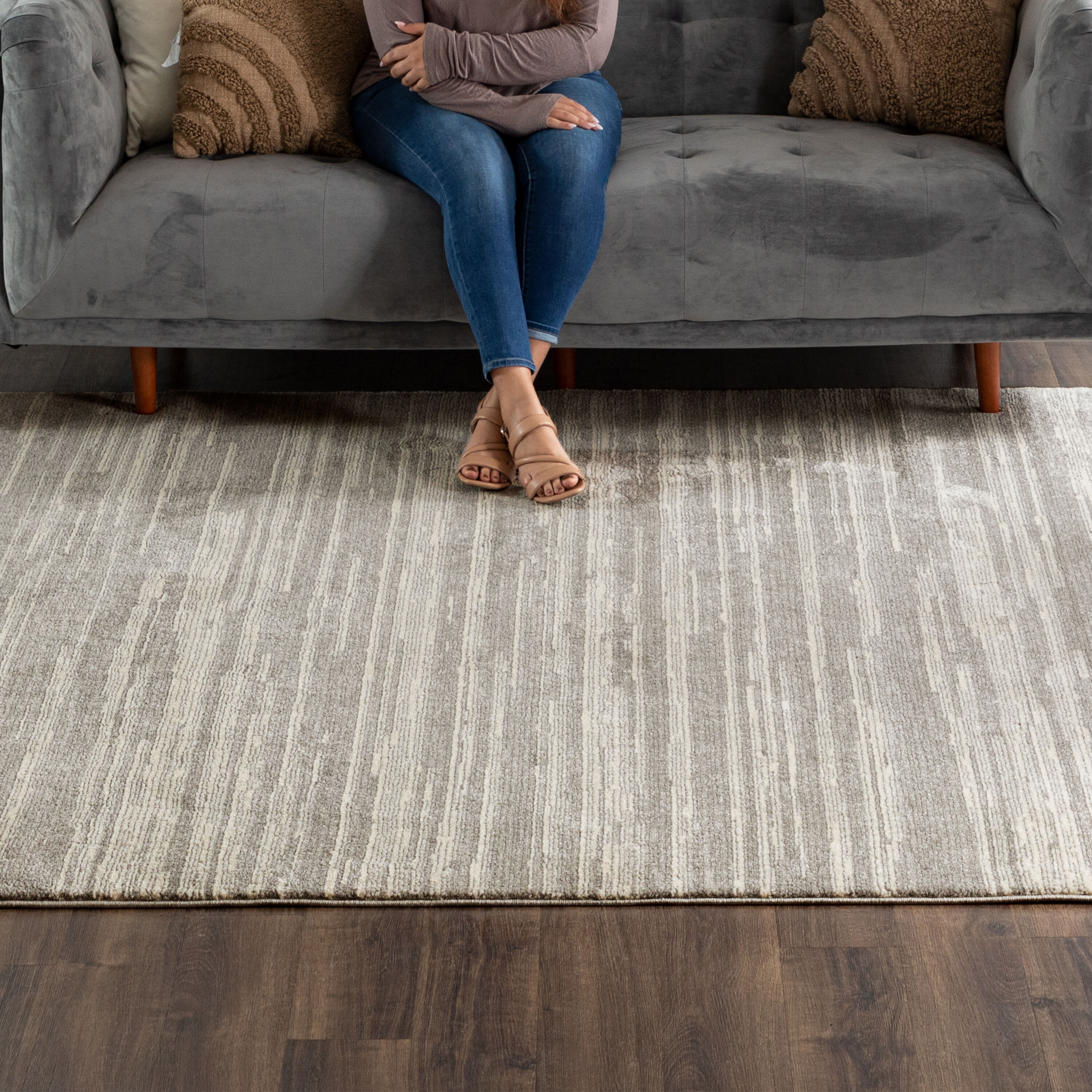 Origin 21 Tranquil Drift 8 X 10 (ft) Gray Indoor Area Rug Origin 21 Tranquil Drift 8 X 10 (ft) Gray Indoor Area Rug
