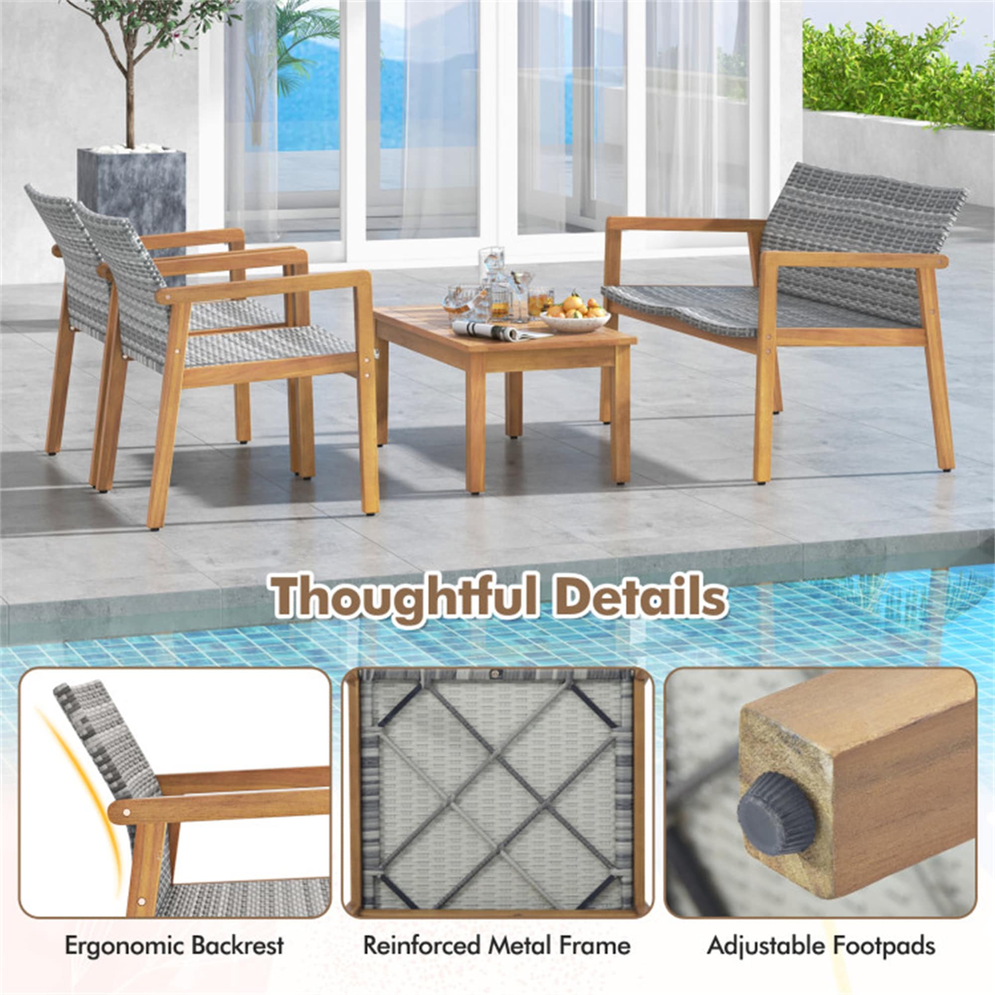 BABOOM BOM-72252WH-CO Patio-Conversation-Sets - View #9