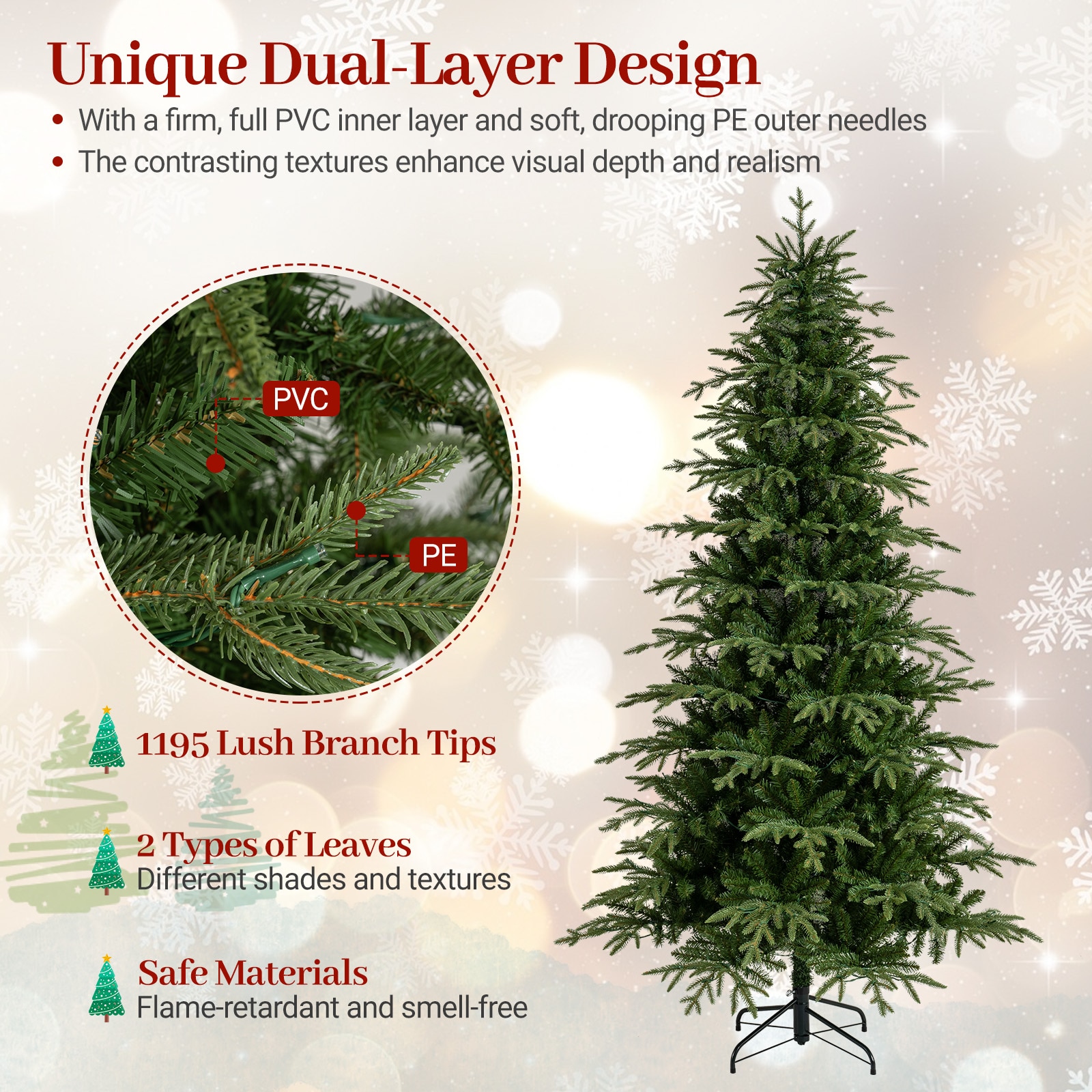 SUGIFT ZMLW014SUGHY2052 Artificial-Christmas-Trees - View #3