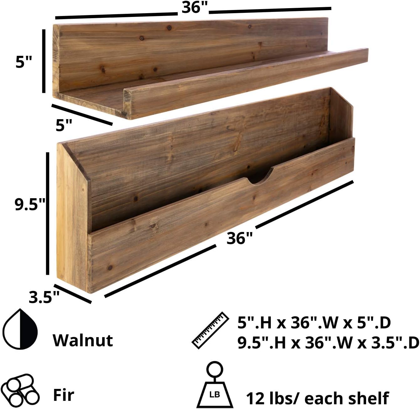 Kiera Grace FN00642-4INT Wall-Mounted-Shelving - View #2