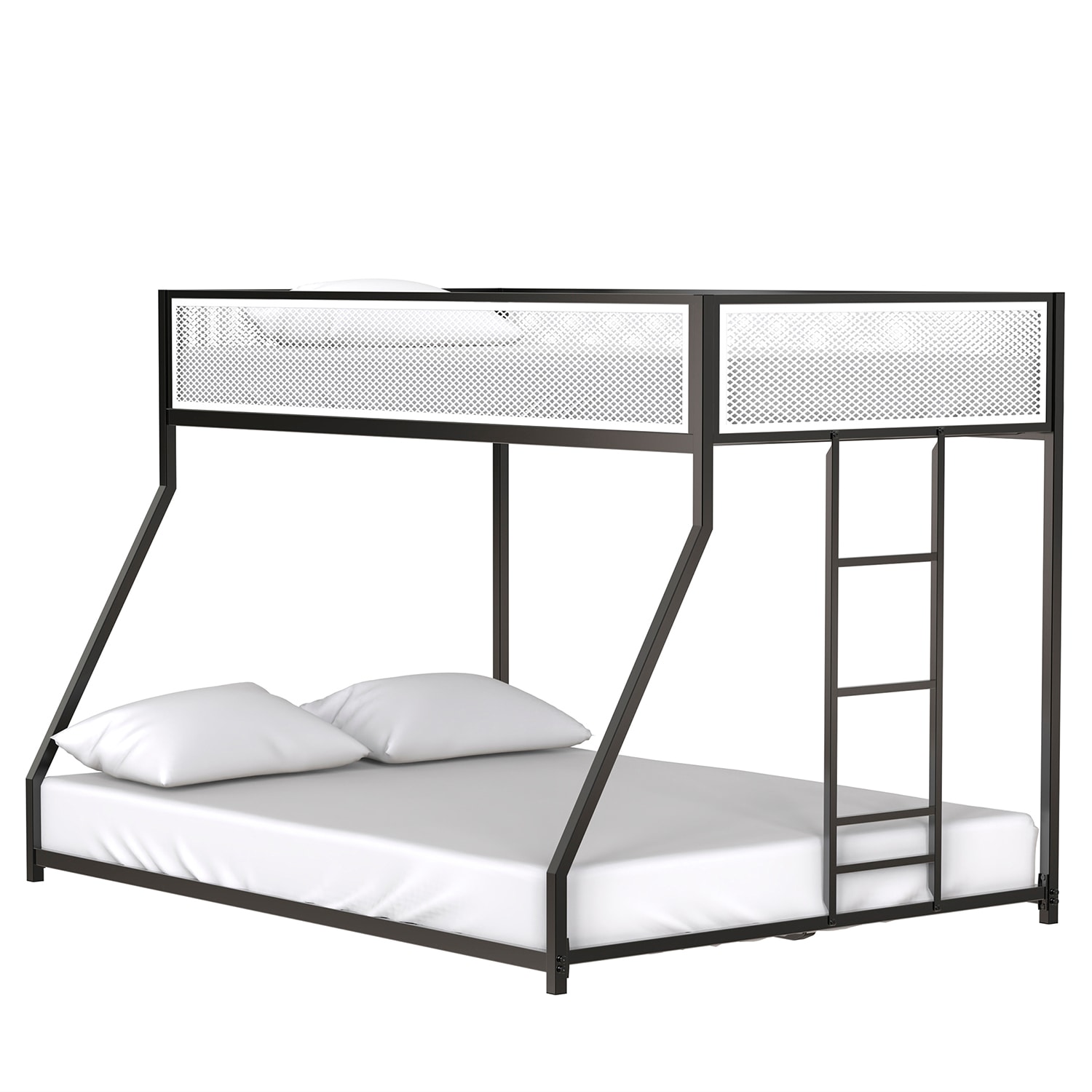 Sumyeg TR-WF193443AAK Twin Over Full Bunk Bed Black Twin over full Bunk Bed