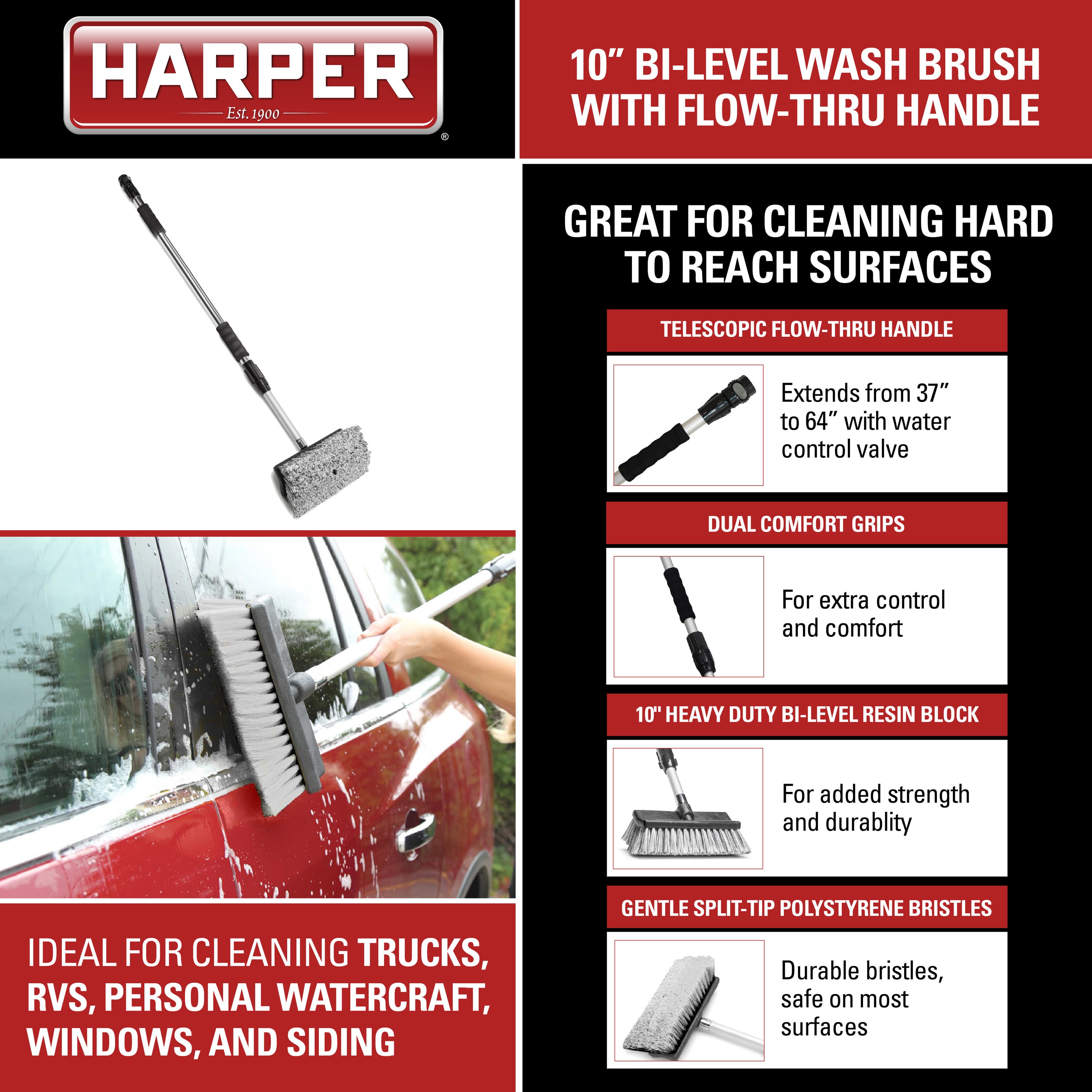 Harper 10 Auto/Truck Wash Brush