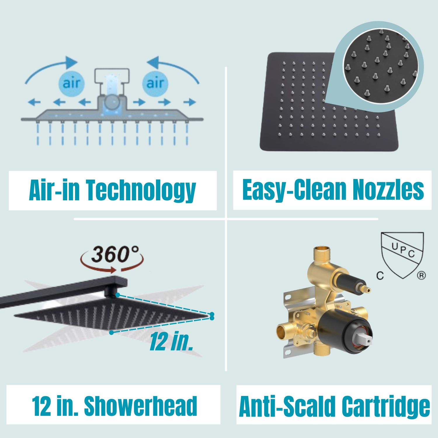 waterpar WPLO-SH434 Showerhead-Bar-Panels - View #2