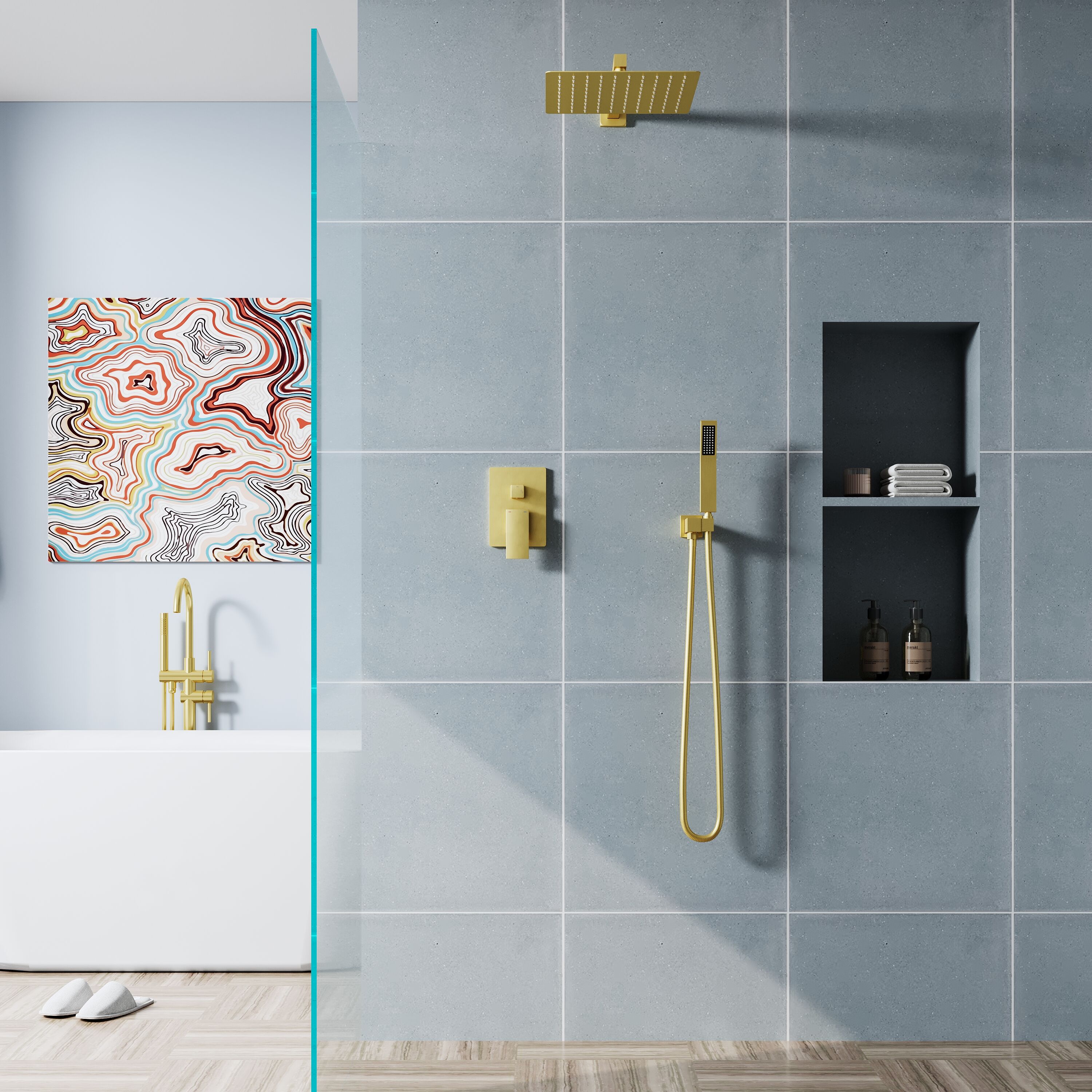 WELLFOR DTG-803S12BG Tub-Shower-Faucets - View #13