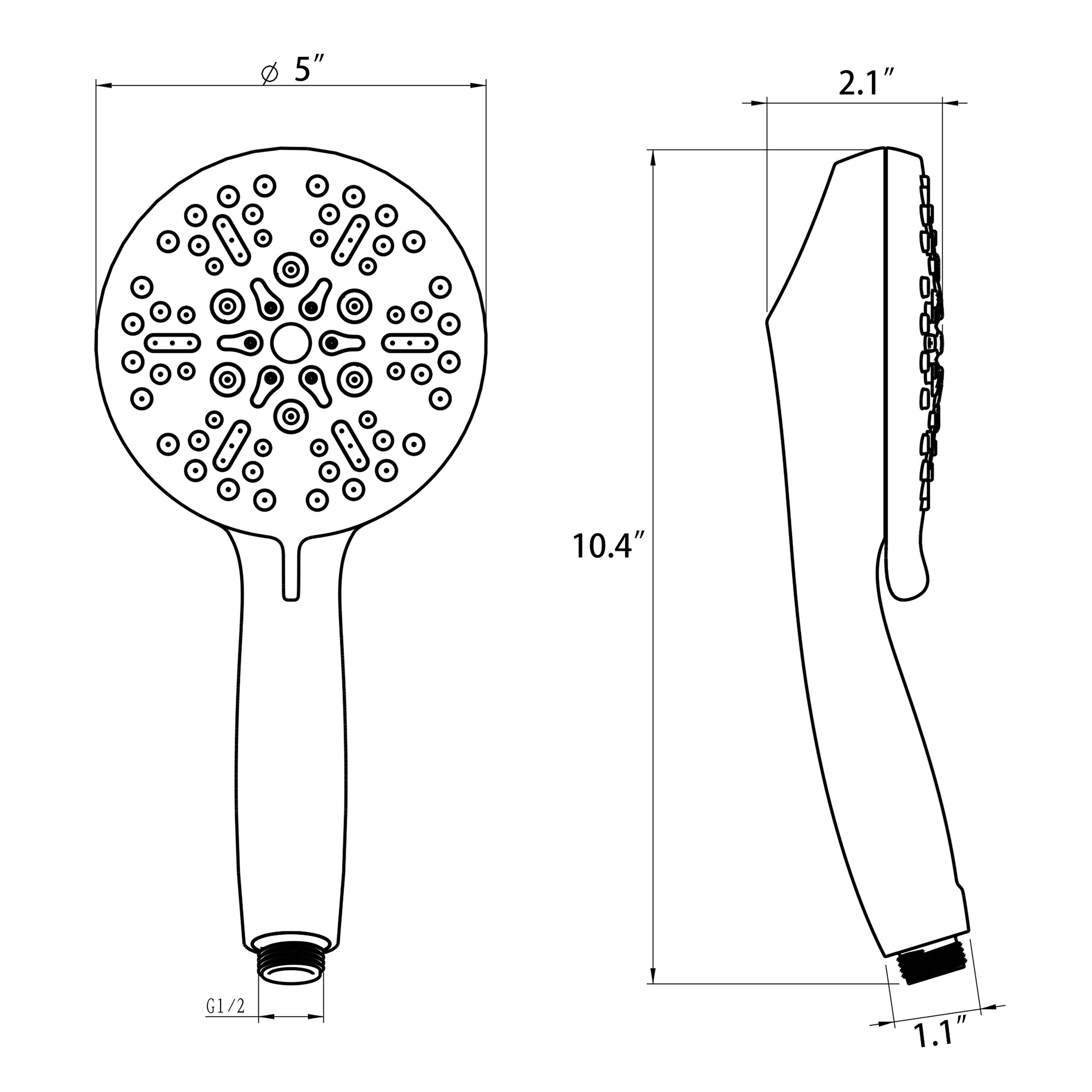 Clihome TWHSB015-5MB Fixed-Showerhead - View #10