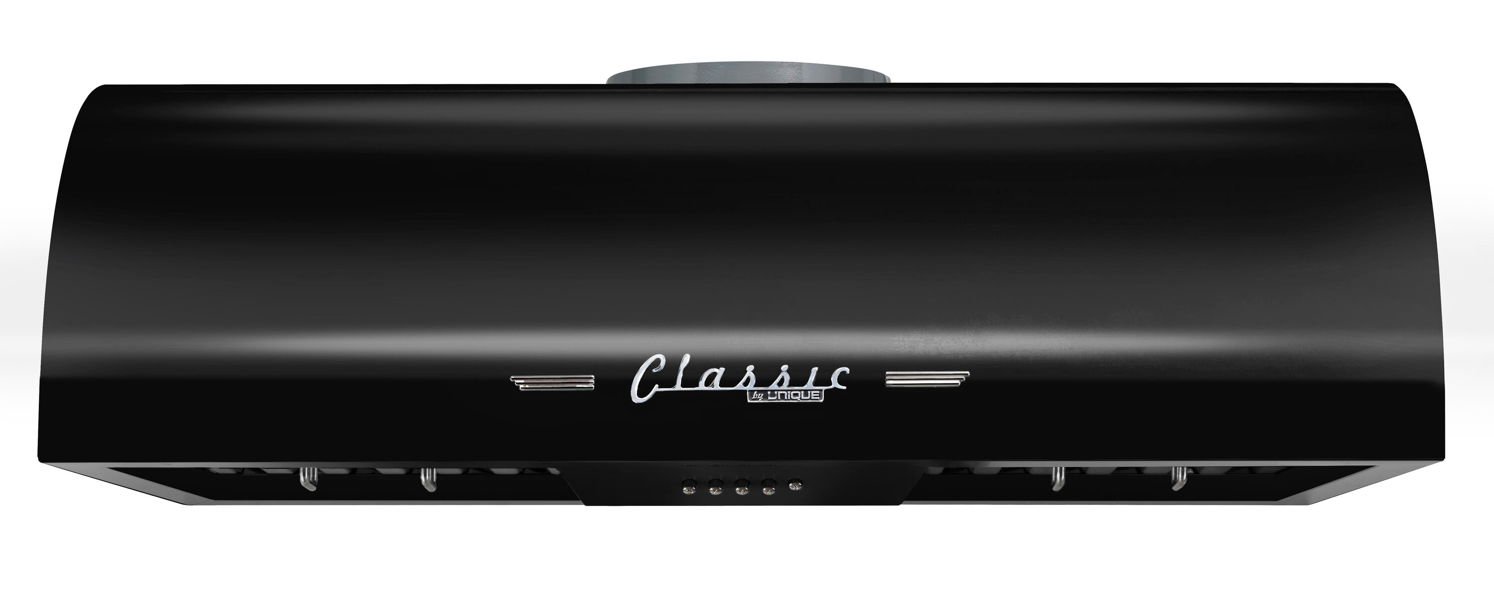 UNIQUE UGP-36CR RH B Classic Retro by Unique 36 inch Ducted 700-CFM Midnight Black Under Cabinet Range Hood