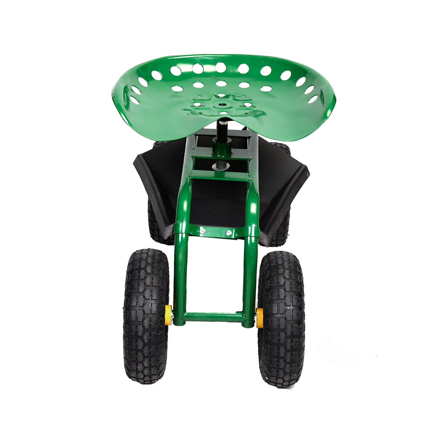 Pure Garden Garden Cart on Wheels Rolling Storage Bin-Built-In Bench Seat,  Interior Tool Tray & Rolls on Lawns & Dirt Green M155044 - Best Buy