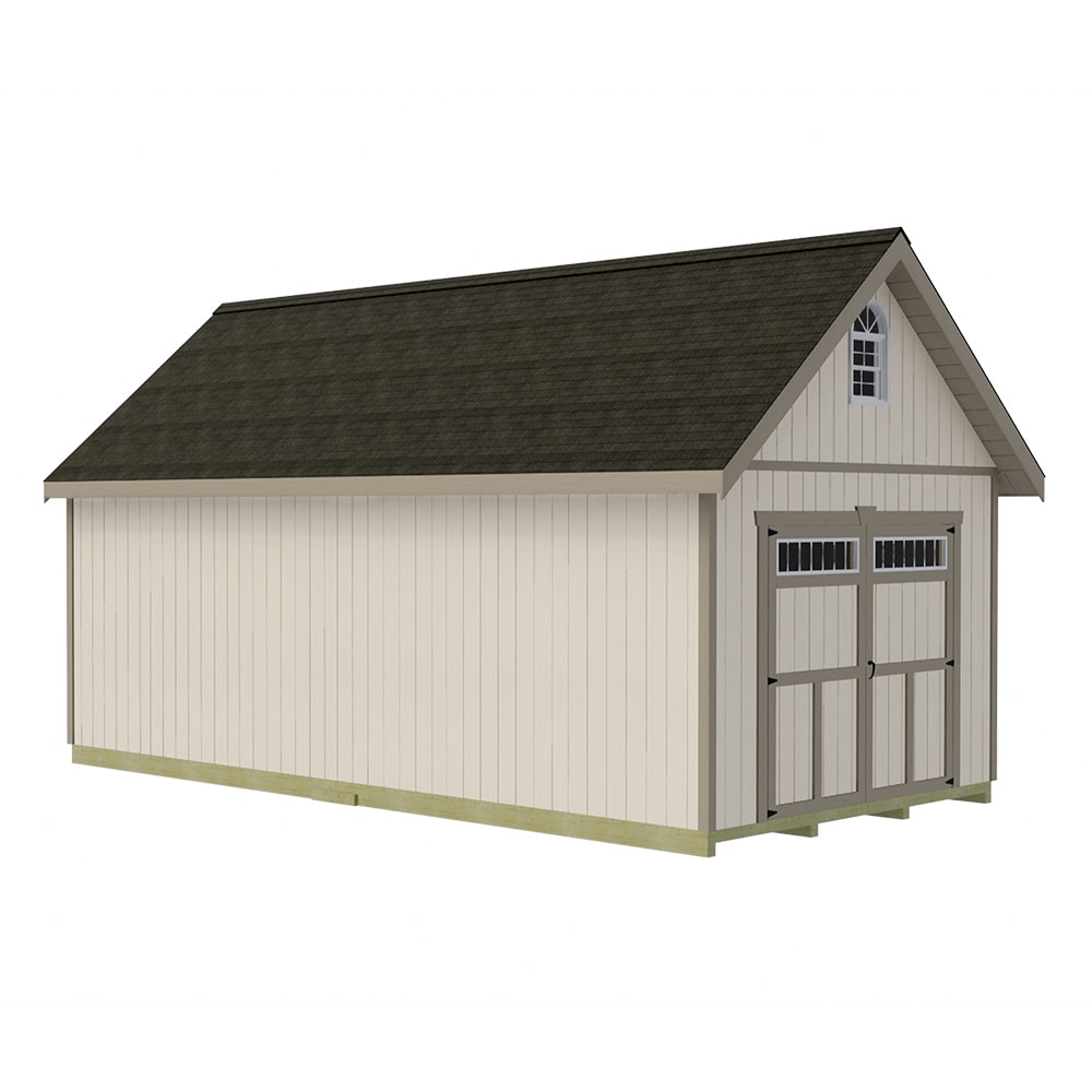 Best Barns 12-ft x 24-ft Wood Single Car Garage Building in the Garage ...