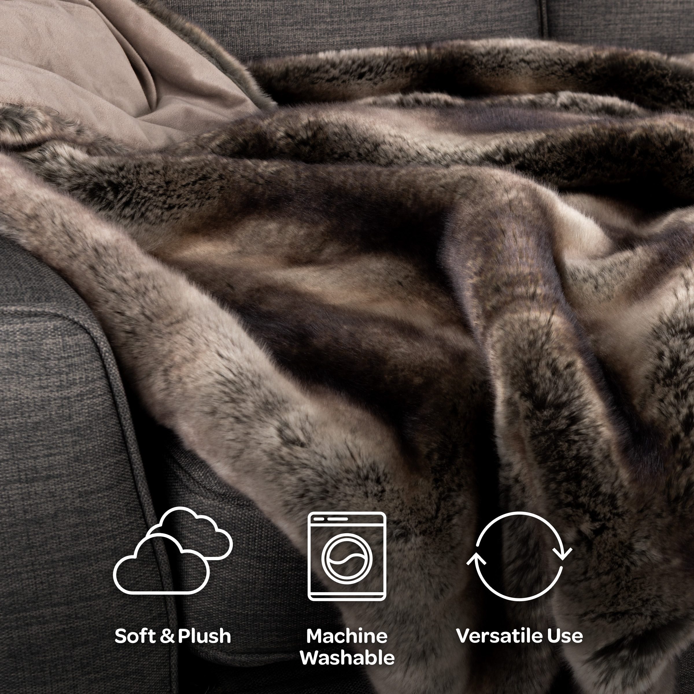 Lavish Home 66-THROW056 Blankets-And-Throws - View #2