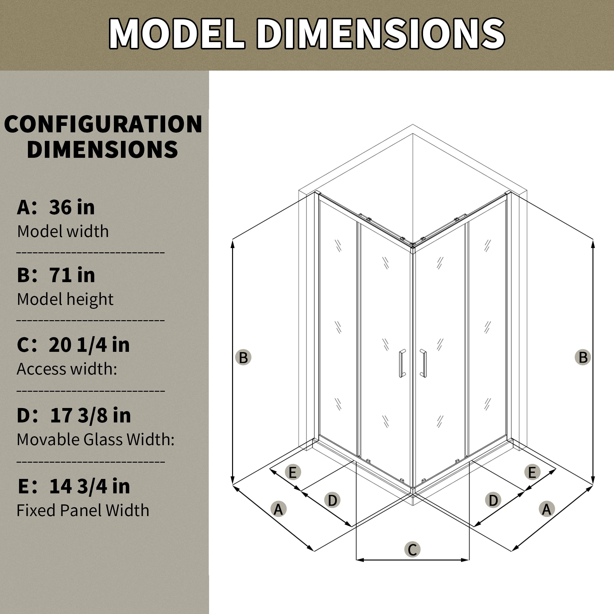 AAZJ JKF-MC04-6036SF2 Shower-Doors - View #9