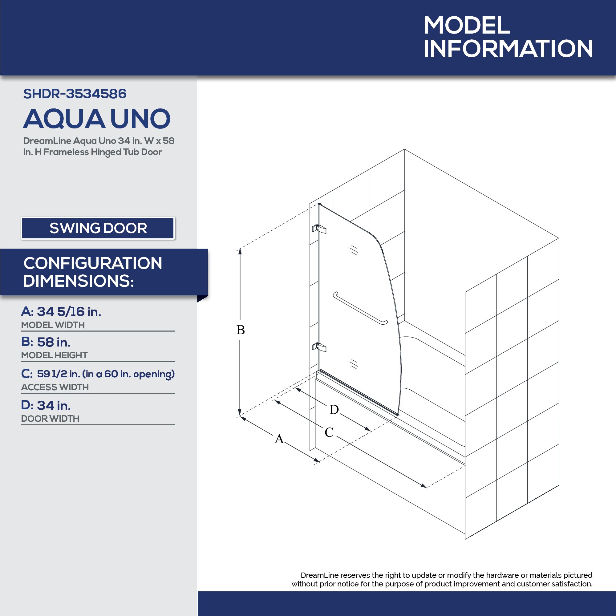 DreamLine SHDR-3534586-04 Bathtub-Doors - View #7