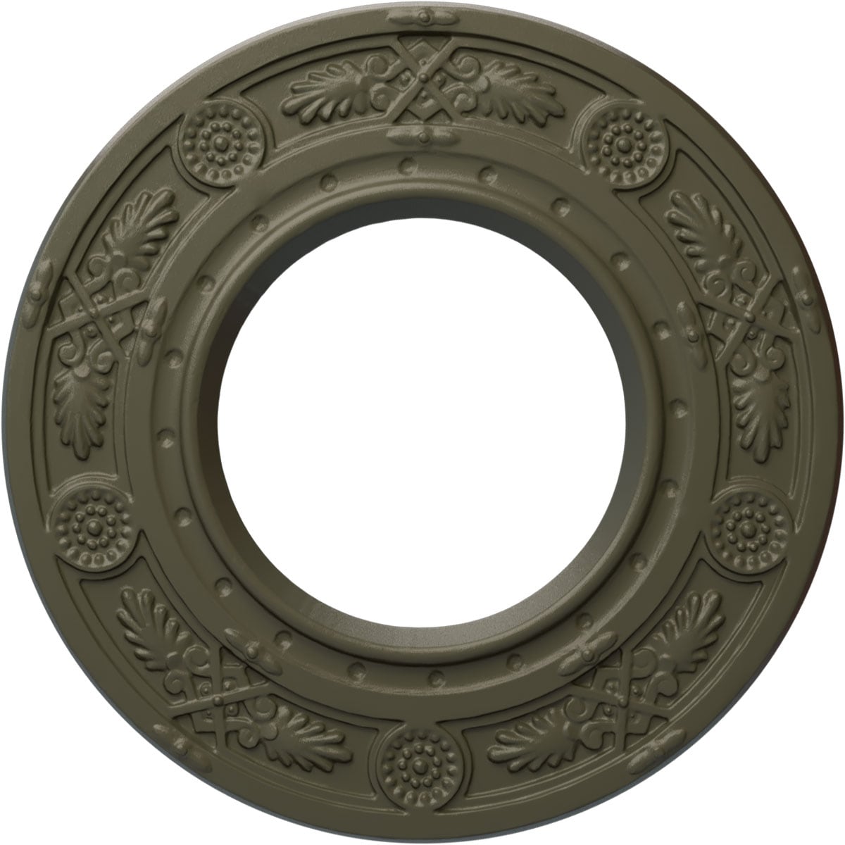 Ekena Millwork CM08DNWHF Daniela 8-in W x 8-in L Painted Witch Hazel Polyurethane Whole Ceiling Medallion