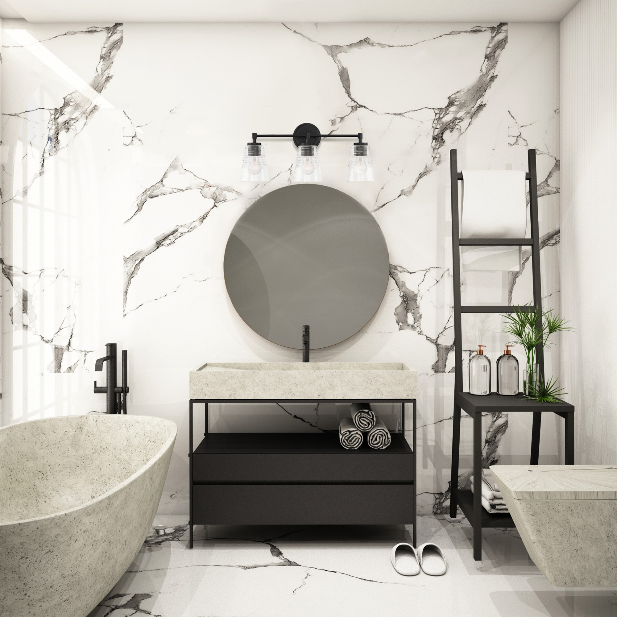 Designers Fountain D230M-3B-MB Ingo 24-in 3 -Light Matte Black Modern/contemporary Vanity light bar