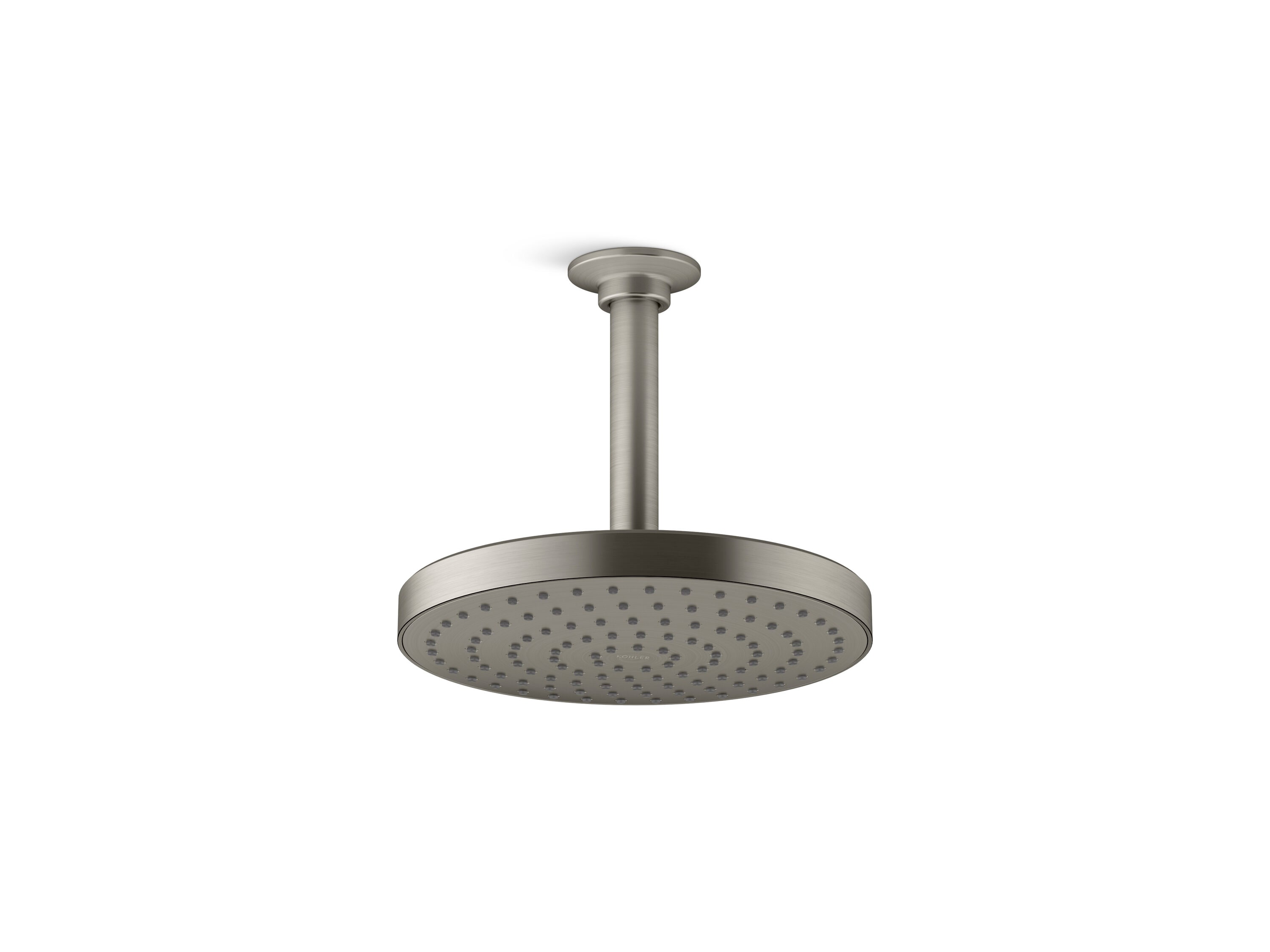 KOHLER Awaken 1 -Spray VibrantBrushedNickel 7.87-in Round Rain High Pressure Shower Head 2.5 GPM