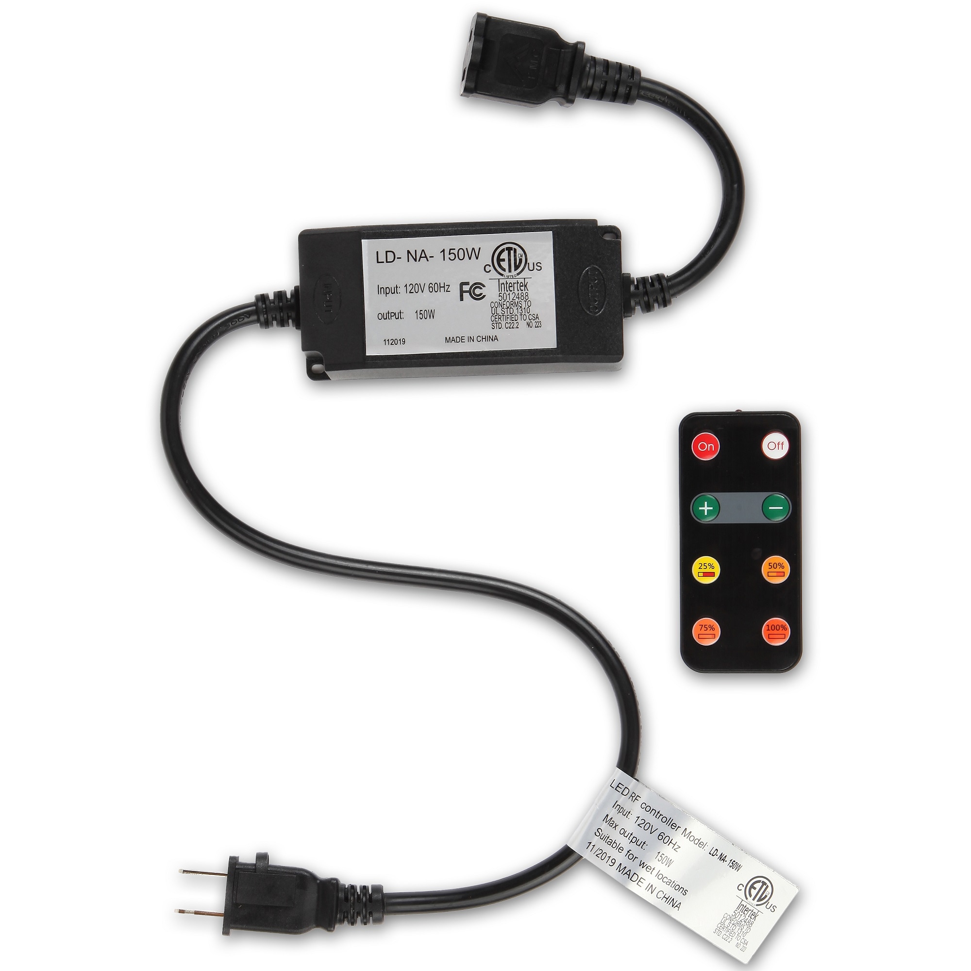 Newhouse Lighting Black Plug-in Remote Control Dimmer Kit for Outdoor  Lighting - ETL Listed in the Lamp & Light Controls department at