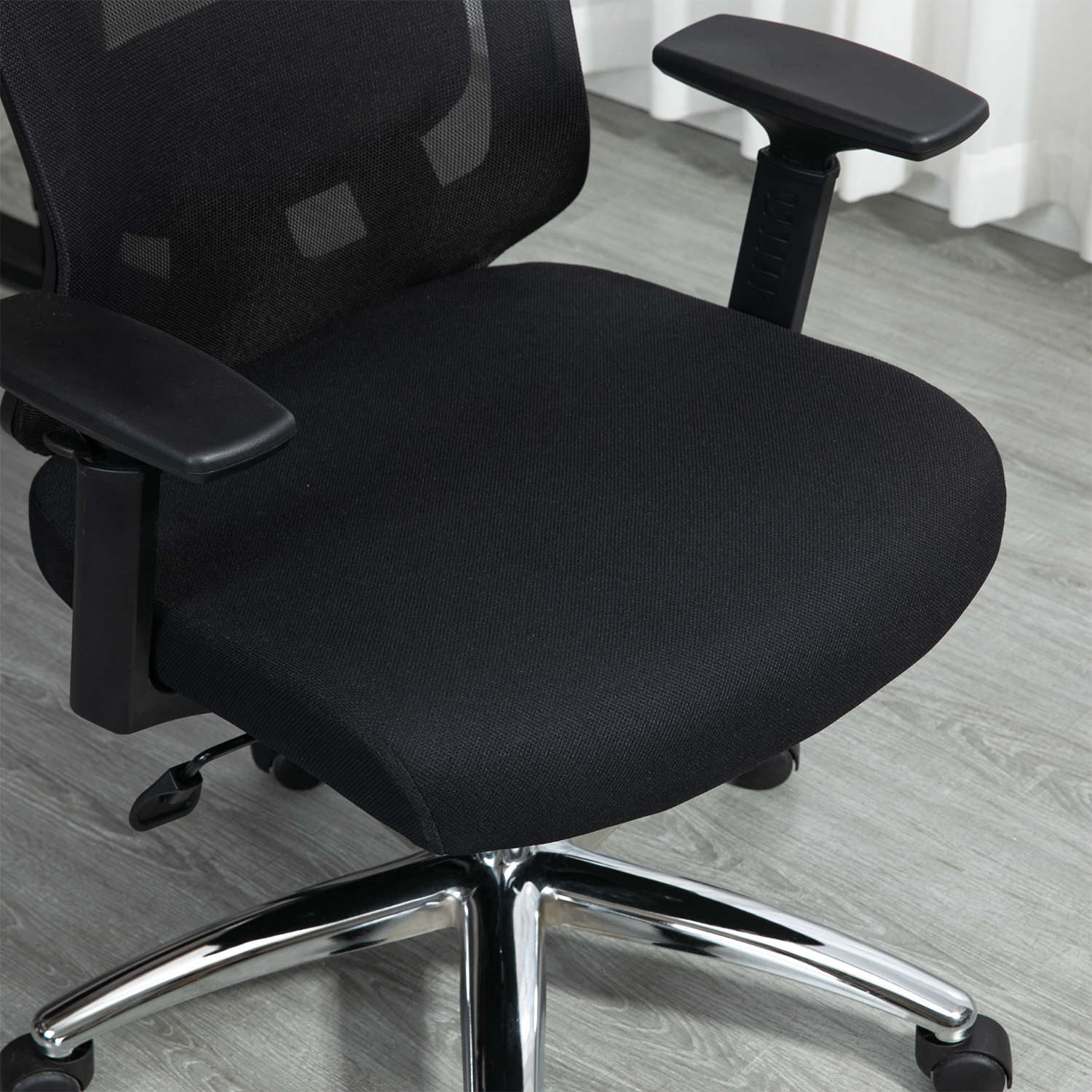 GZMR Mesh Assistant Office Chair Black Contemporary Adjustable