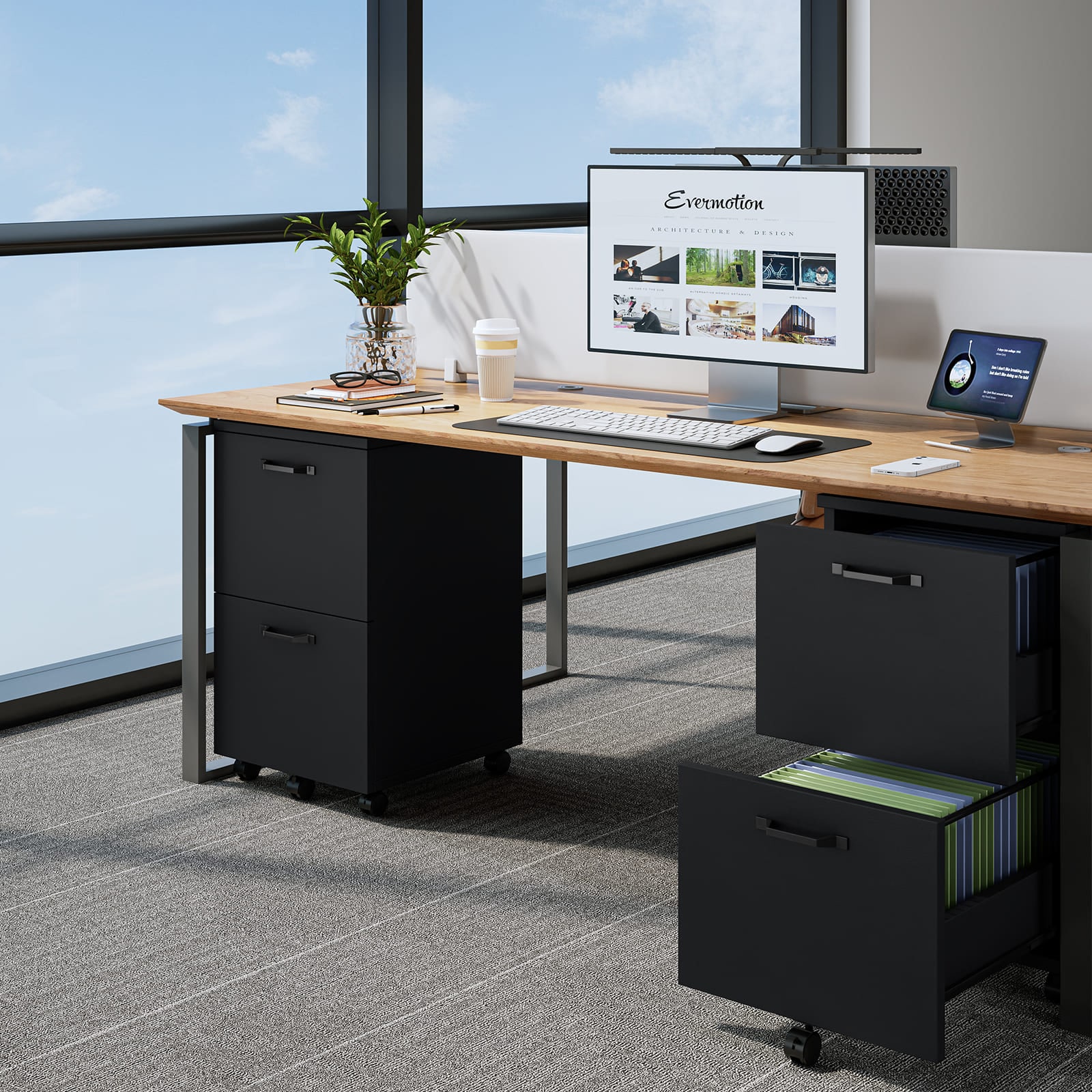 Sweetcrispy L-FO-WJG2CMZ-28BK Filing-Cabinets - View #2