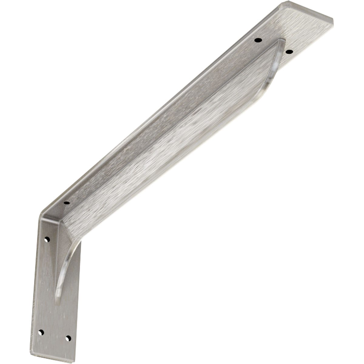 Ekena Millwork Embrey 18-in x 2-in x 6.5-in Stainless Steel Mounting Bracket BKTM02X18X06EBSS Sansujyuku sansujyuku.com