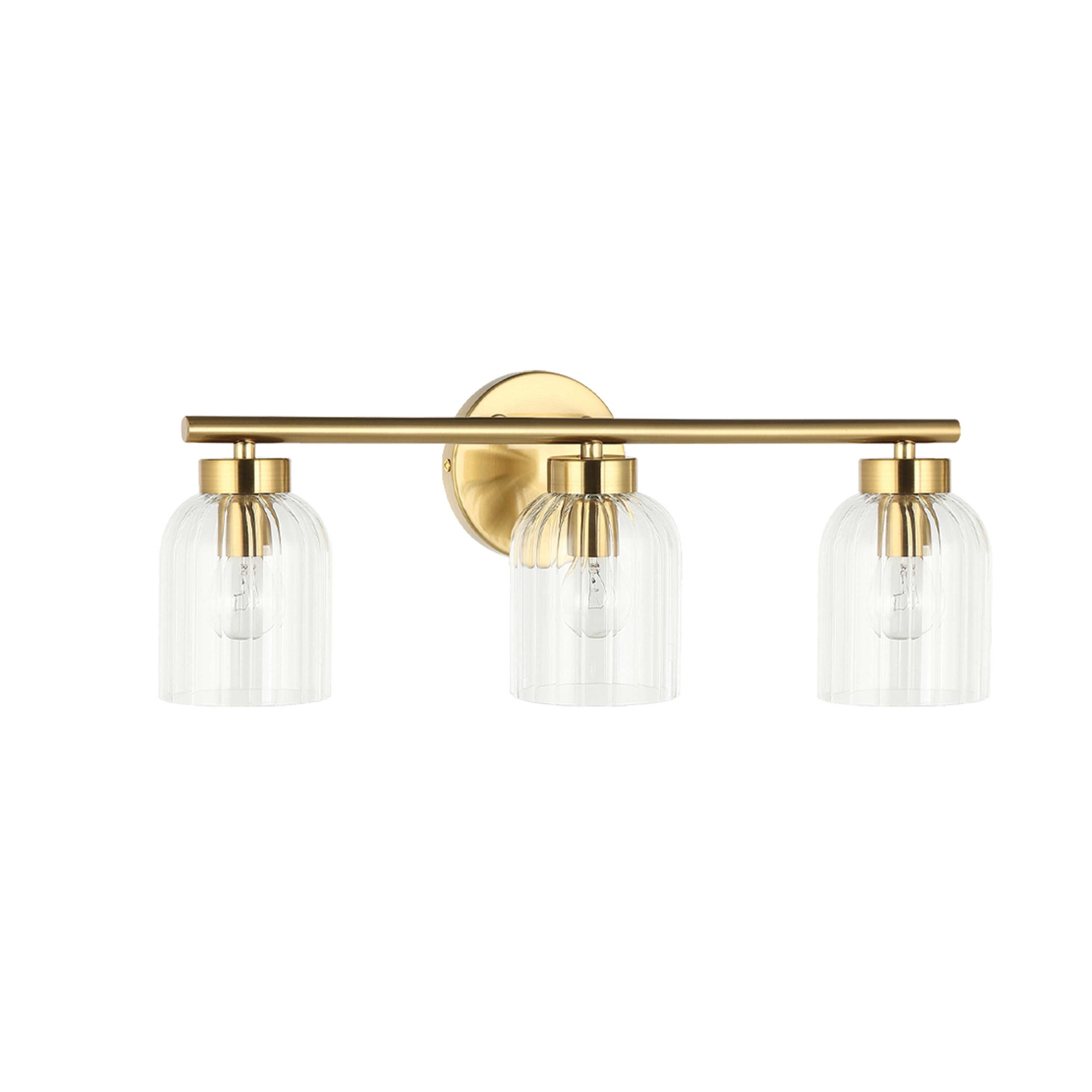 Dainolite Vienna 21-in 3 Light Brass Transitional Bathroom Vanity light