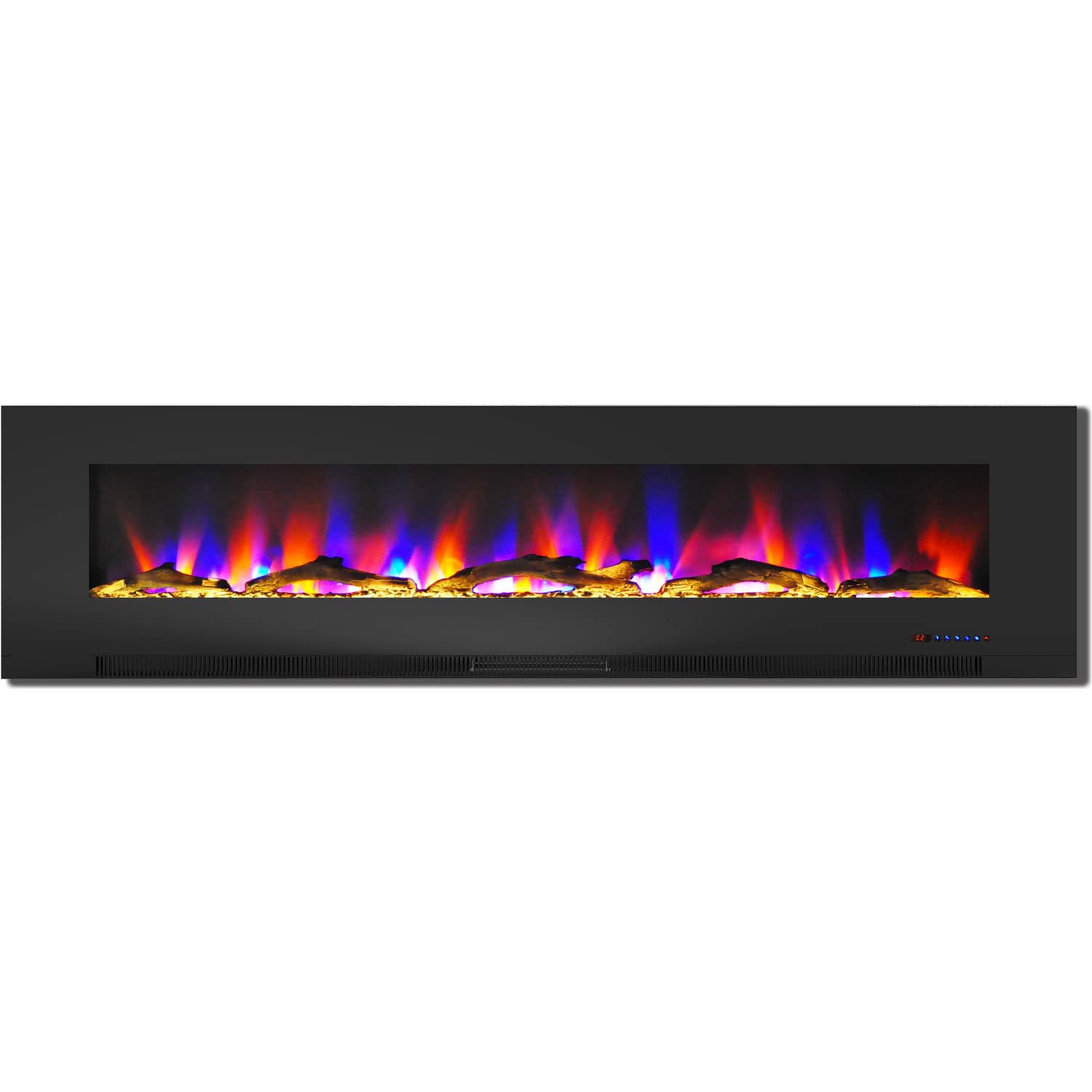 Cambridge 78-in W Black Fan-Forced Electric Fireplace CAM78WMEF-2BLK Uae Electronic uaeelectronic.com