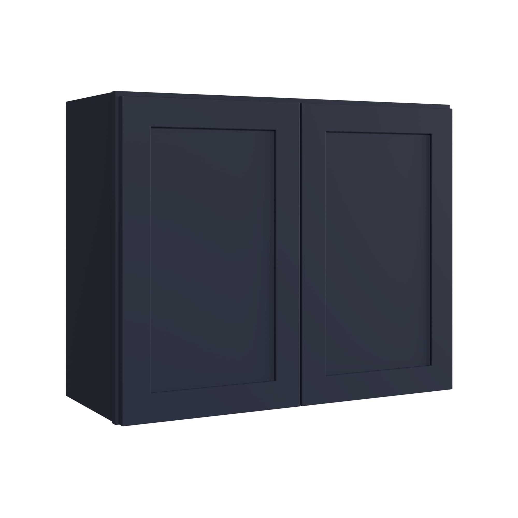 KraftMaid Momentum W3024G77 Deveron 30-in W x 24-in H x 12-in D Midnight Wall Fully assembled Plywood Cabinet (Recessed Panel Shaker)