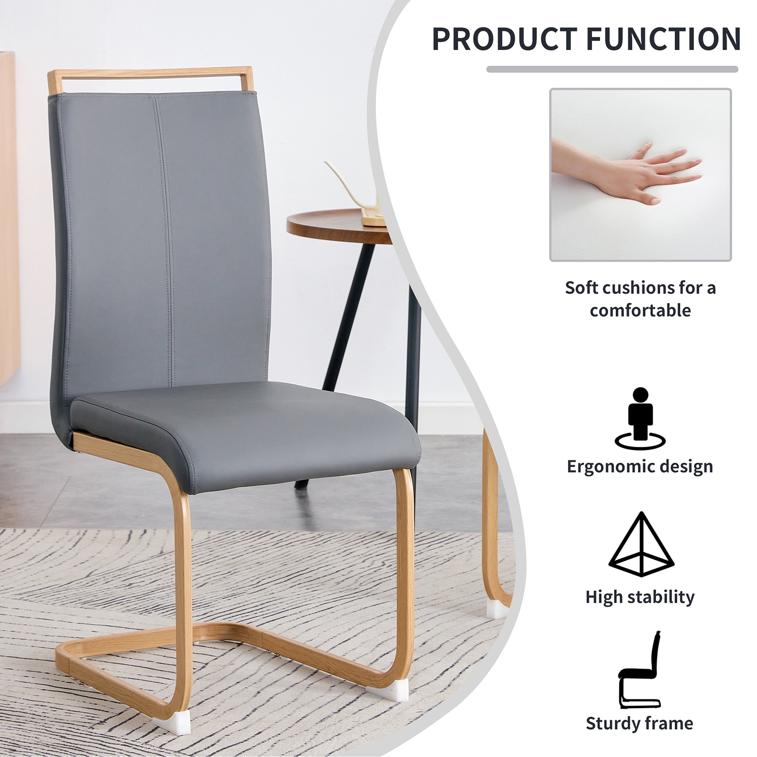 SINOFURN SYA370043GY Dining-Chairs - View #5