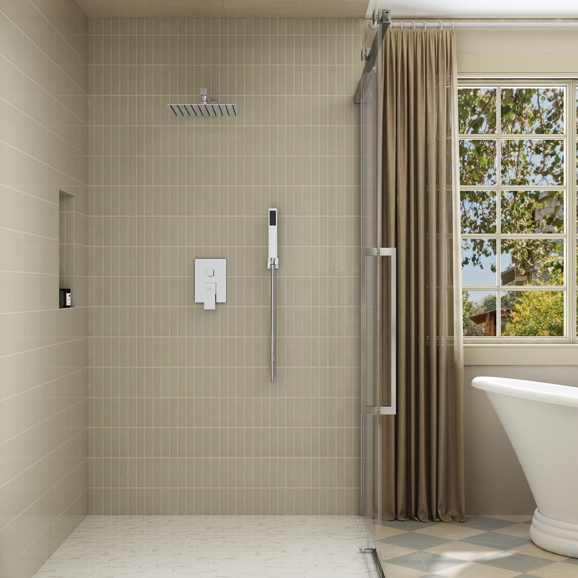 CASAINC M6066-A-10-CP Showerhead-Bar-Panels - View #3