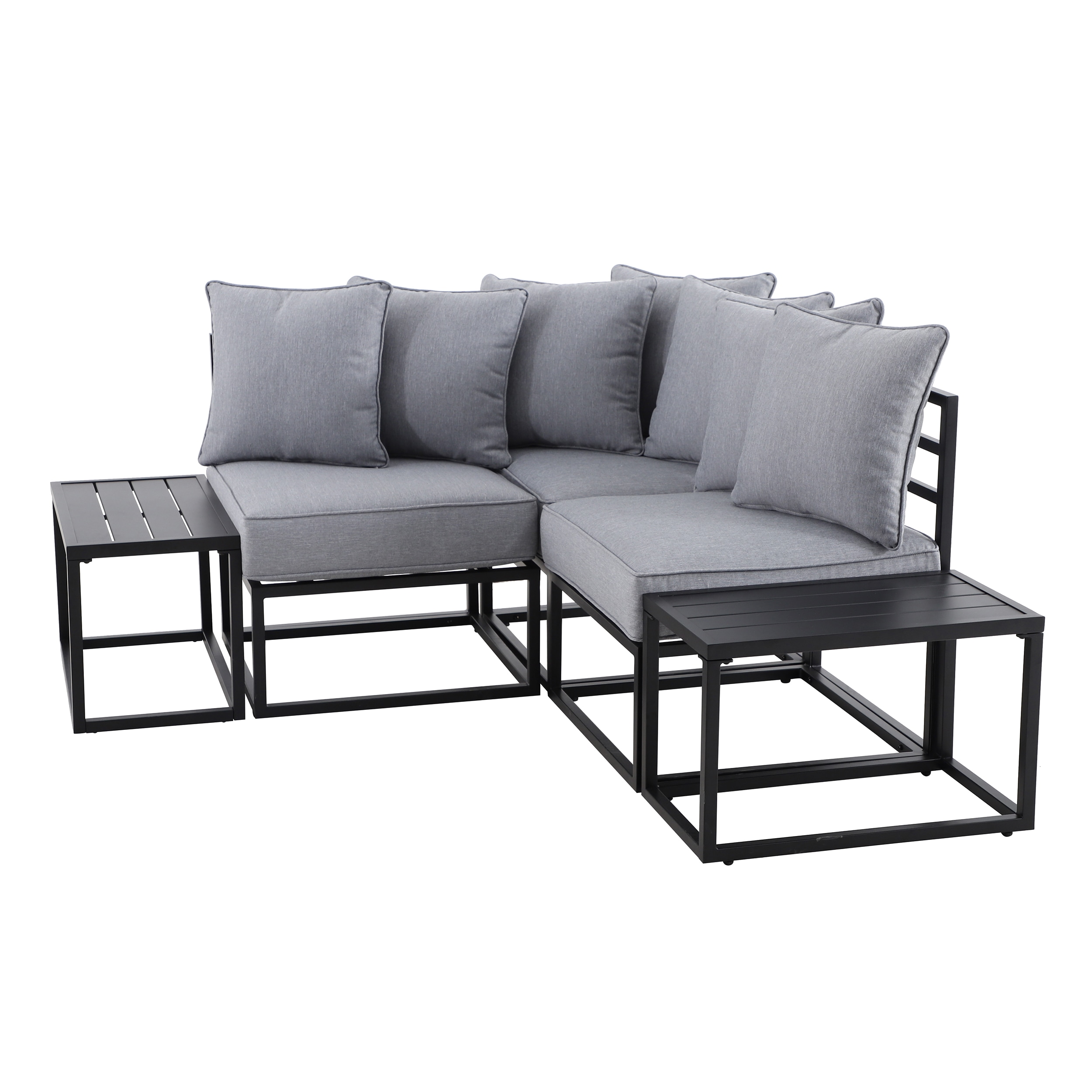 koud ervaring Welke Style Selections Edgemere 5-Piece Metal Frame Patio Conversation Set with  Cushions in the Patio Conversation Sets department at Lowes.com