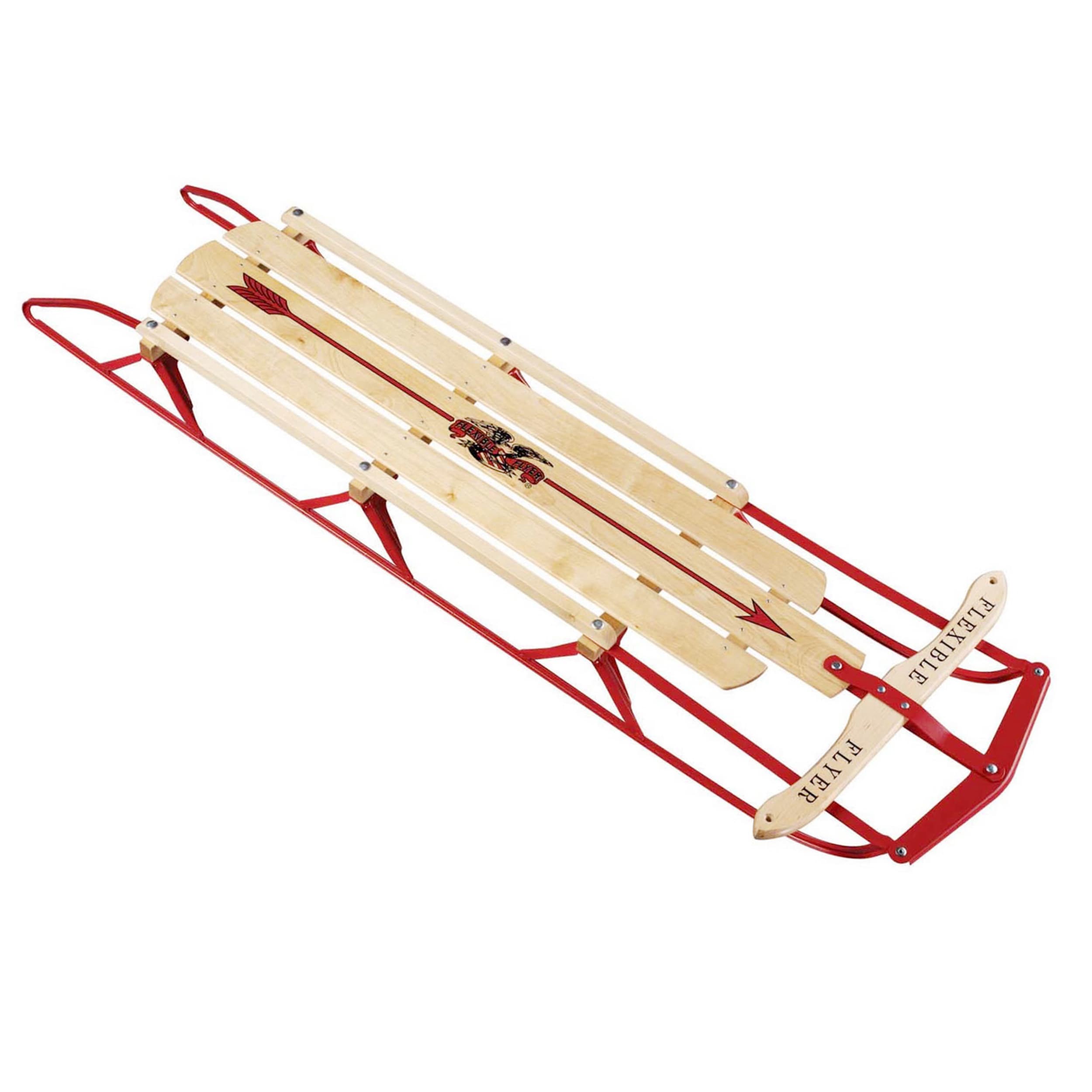 FLEXIBLE FLYER 54-in x 20.5-in Red Snow Sled in the Winter Sports ...