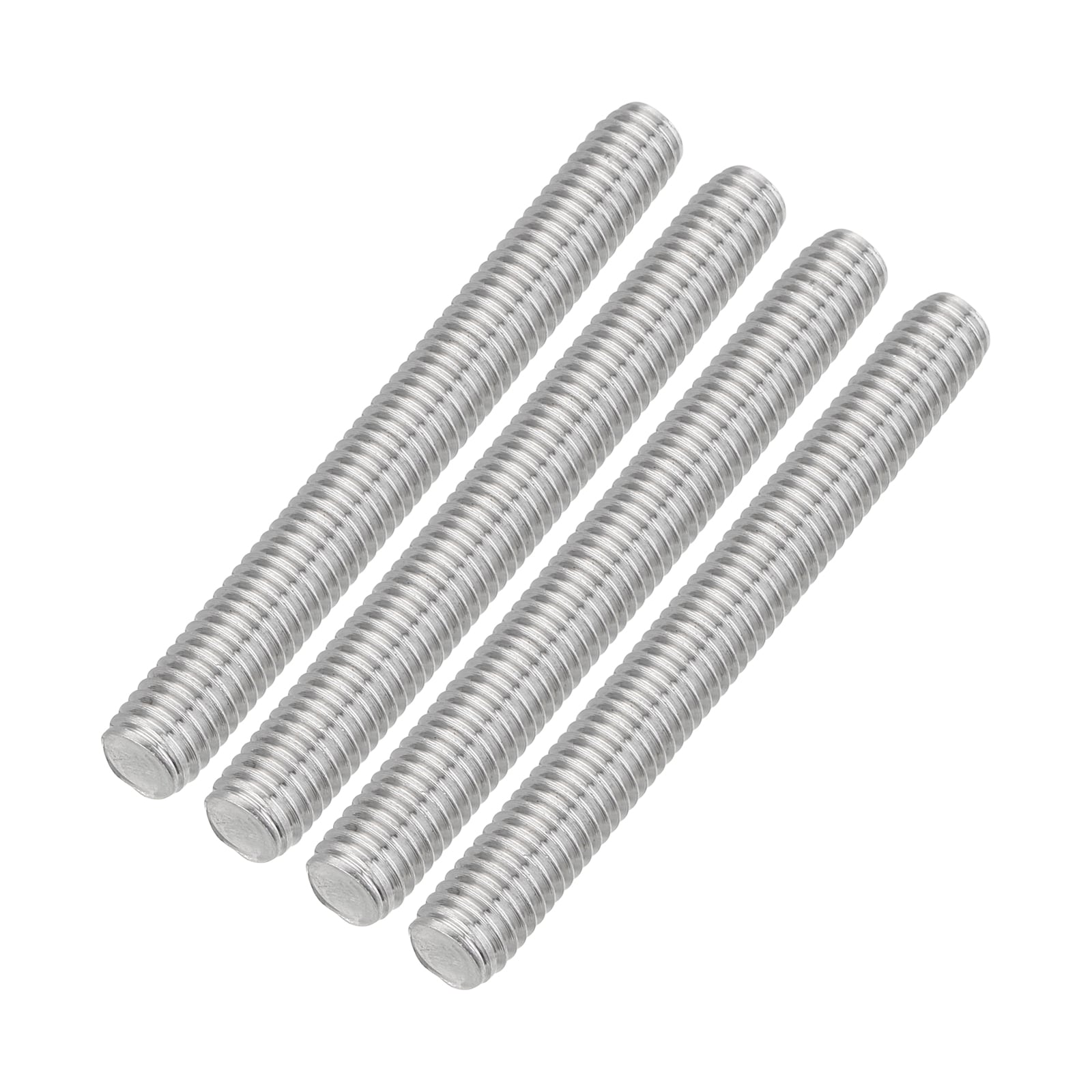 Unique Bargains 4pcs Fully Threaded Rod M8 x 70mm 304 Stainless Steel Right Hand Thread Bar Studs M8-1.25 Thread Pitch for Furniture Machinery Assembly