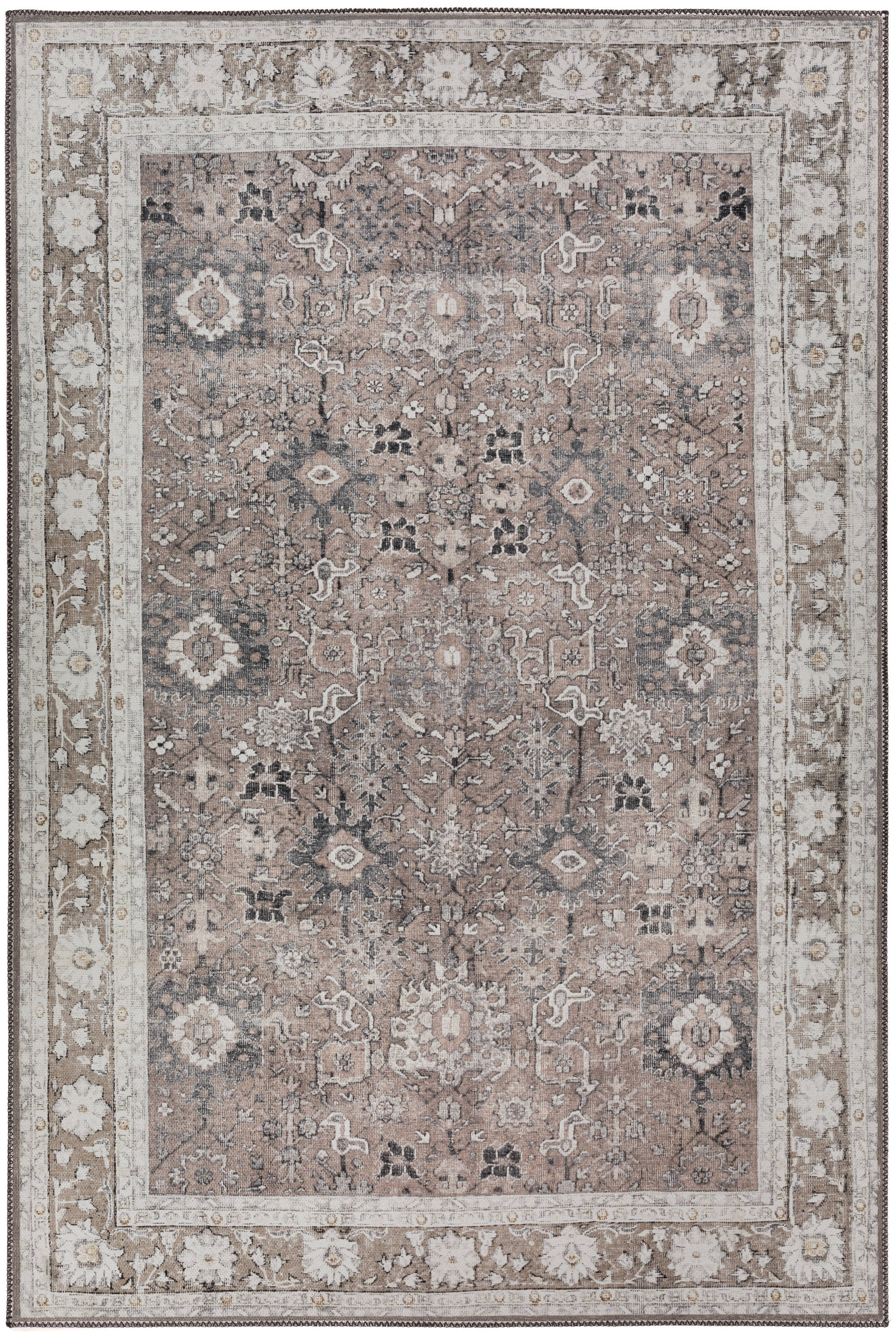 Addison Rugs AKE39FO8X10 Kensington 8 X 10 (ft) Fog Indoor Distressed/Overdyed Bohemian/Eclectic Area Rug