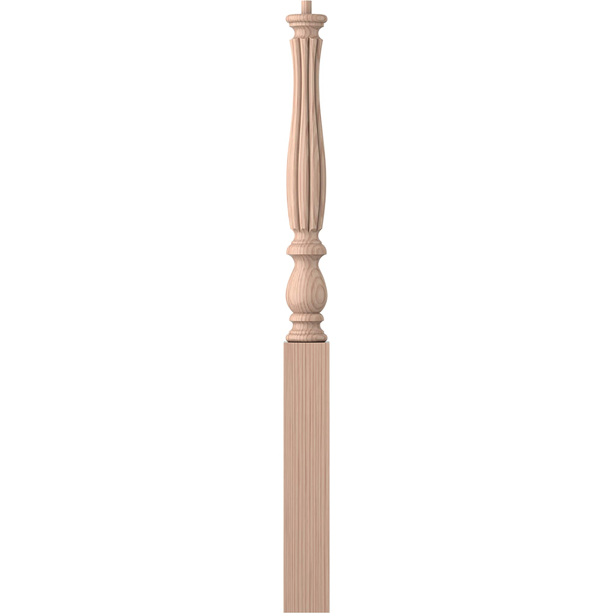 L.J. Smith Stair Systems LJB-3910-B Harbor 3.25-in x 43-in Unfinished Beechwood Starting Stair Newel Post
