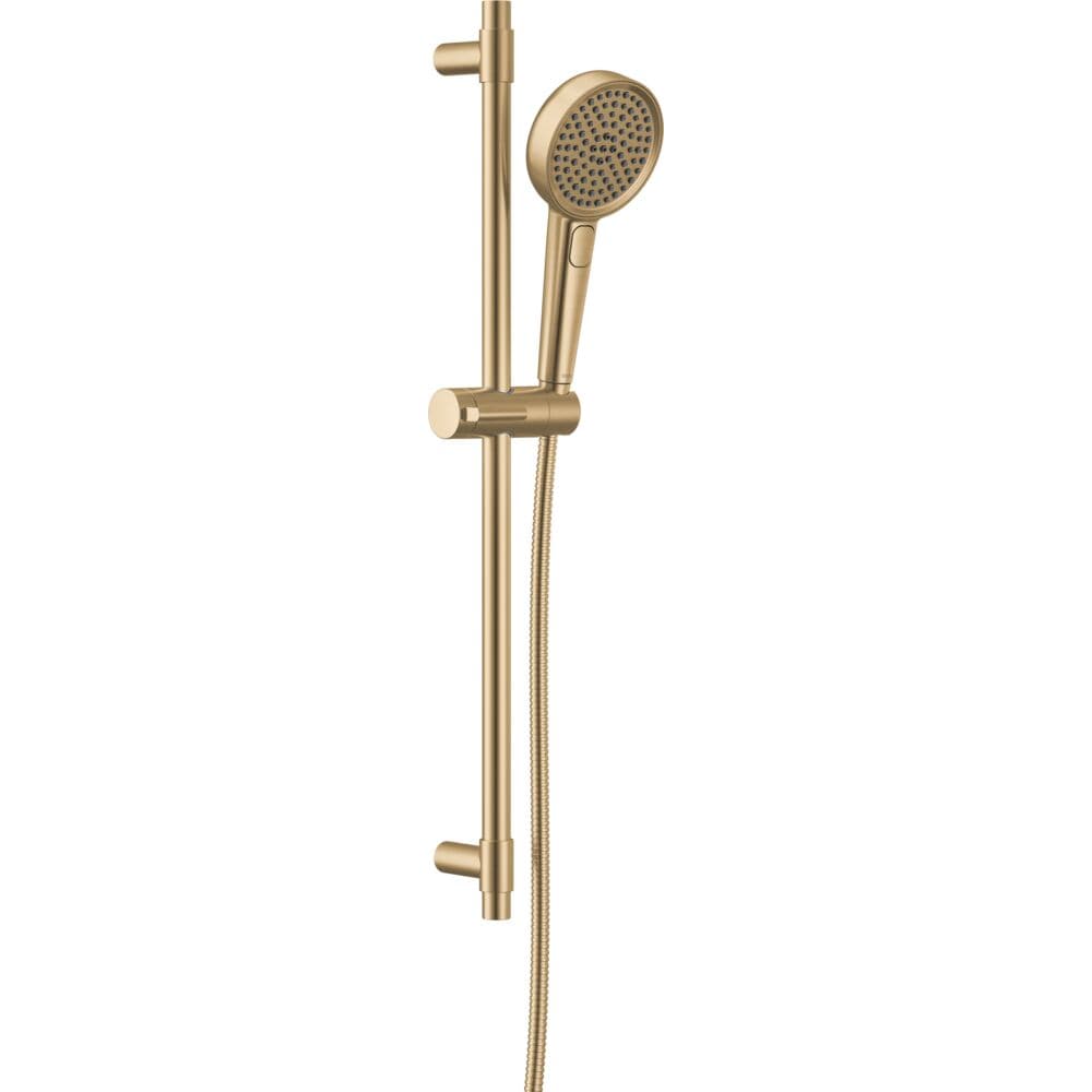 Delta Delta 4-Setting Hand Shower with Slide Bar featuring FeatherRain Spray Lumicoat Champagne Bronze