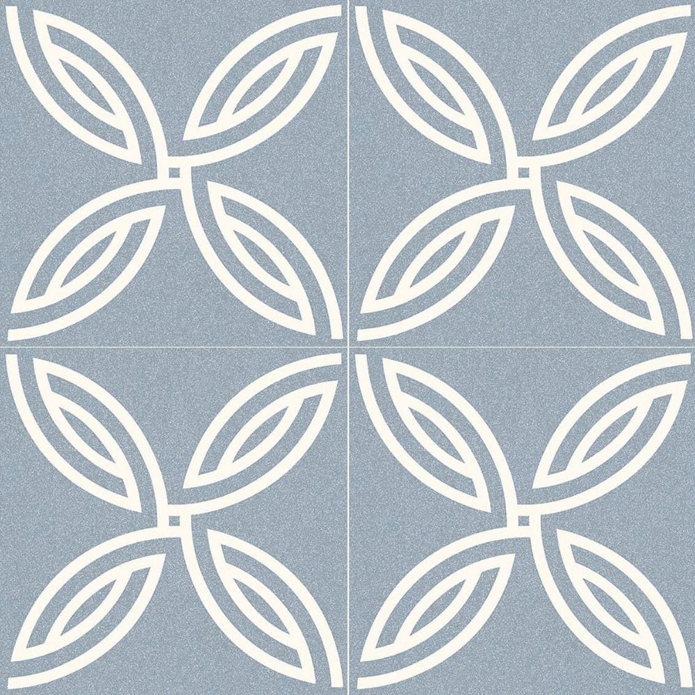 The Tile Life Sample - Kindred Cielo 8-in x 8-in Matte Porcelain Patterned Floor and Wall Tile