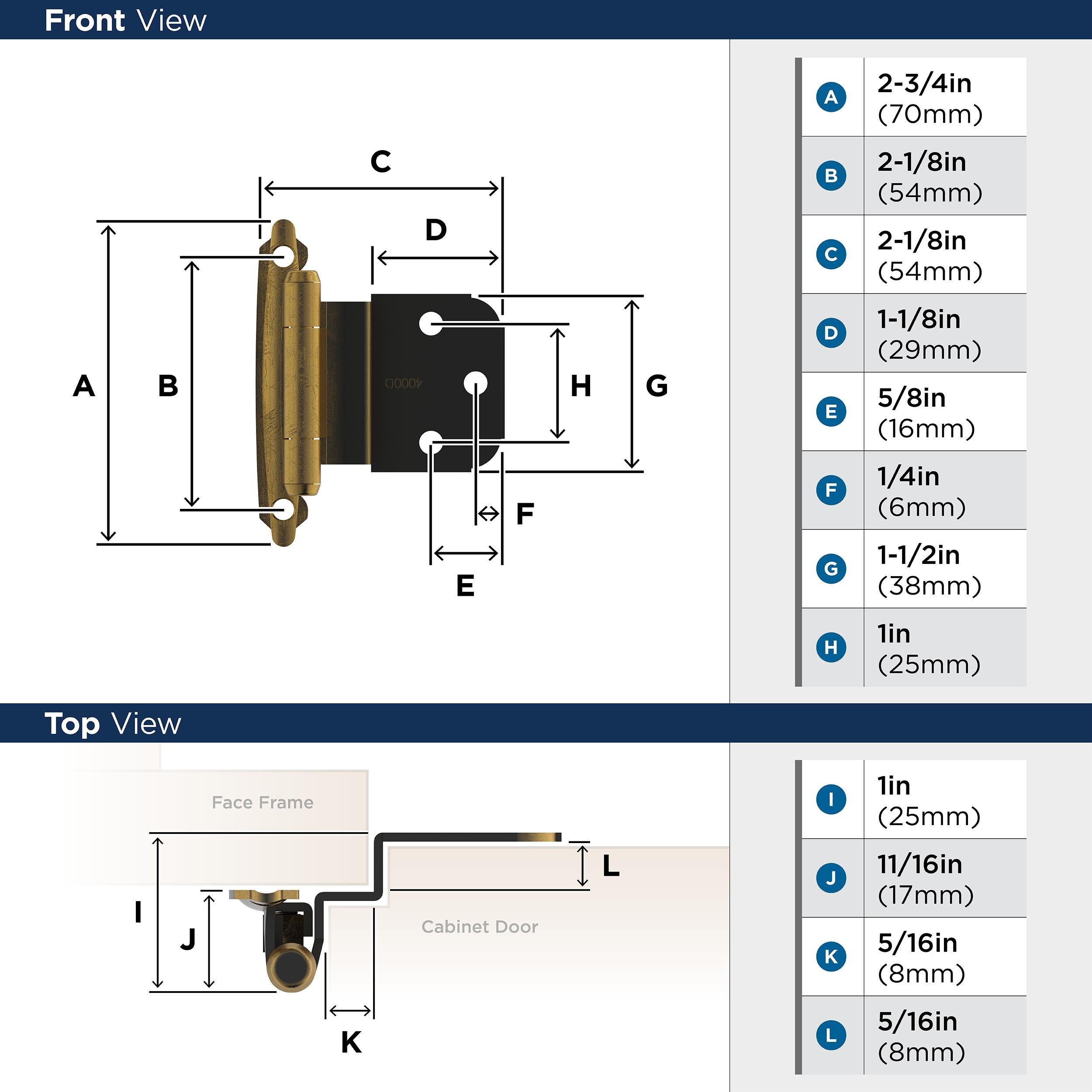 Amerock BPR7628AE Cabinet-Hinges - View #5
