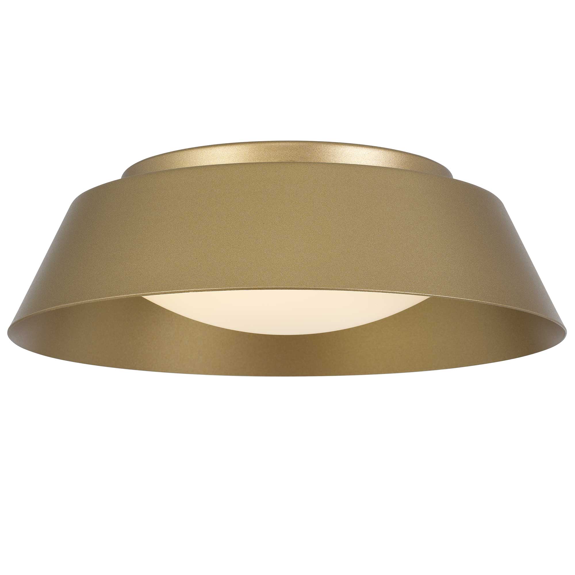 LUXEYARD 11 inch Brass LED Flush Mount