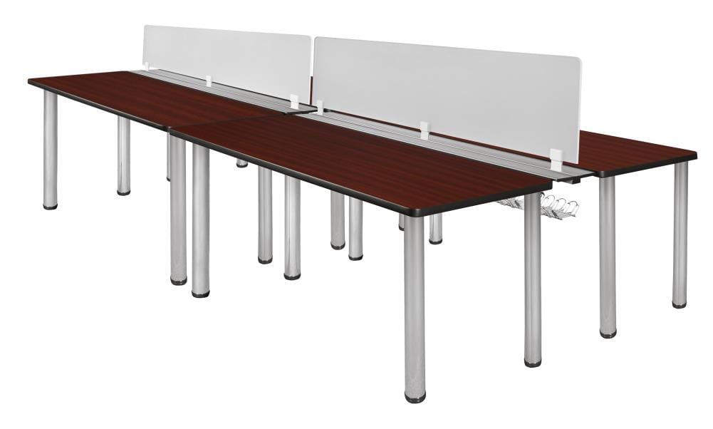 Kee Desking 58-in Brown Modern/Contemporary 2-person Desk | - Regency MBSPD12024MHBPCM