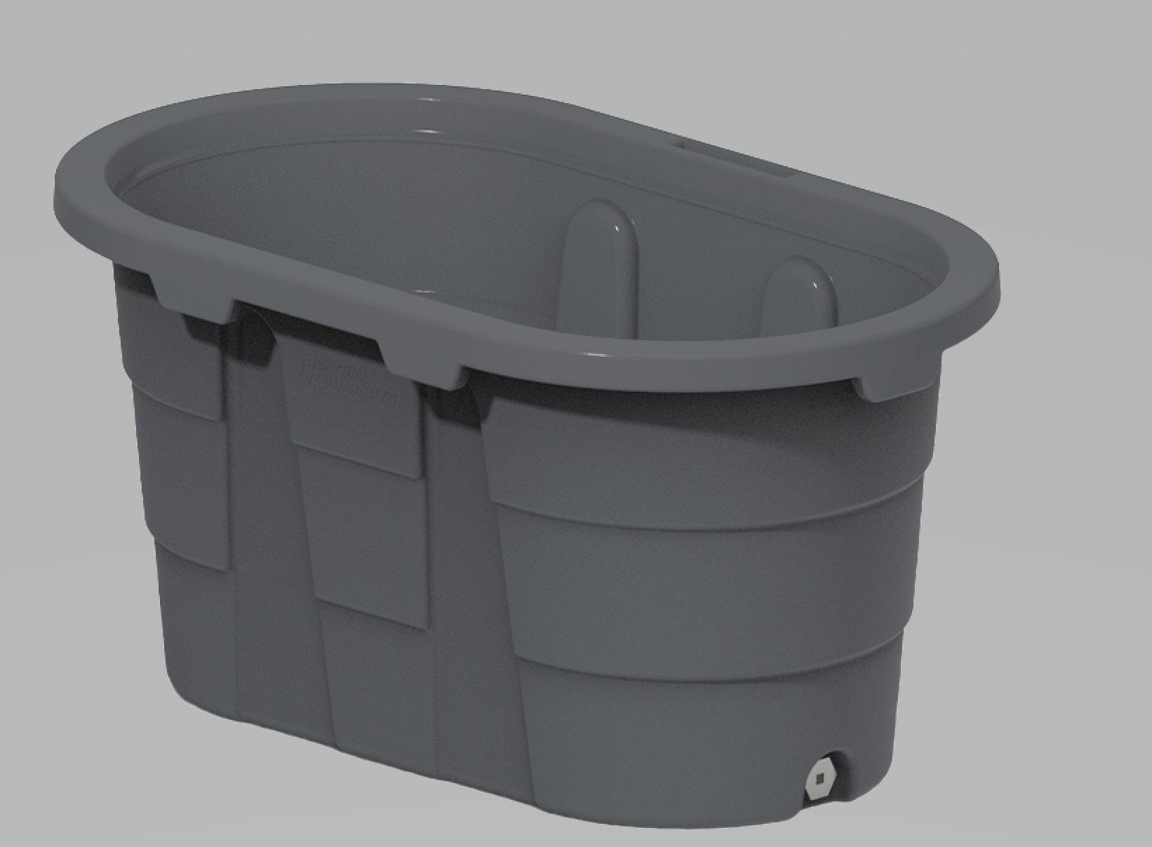 Little Giant Oval Durable Plastic Black Stock Tank 15 Gallon Feed, Water  Trough 