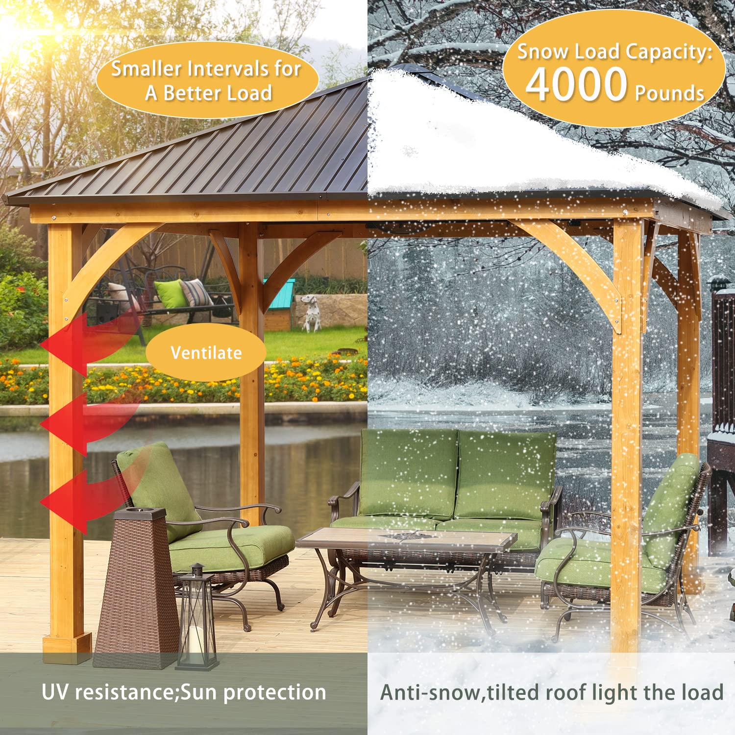 Aoodor A039-PBKBN Wood-Resin-Gazebos - View #5
