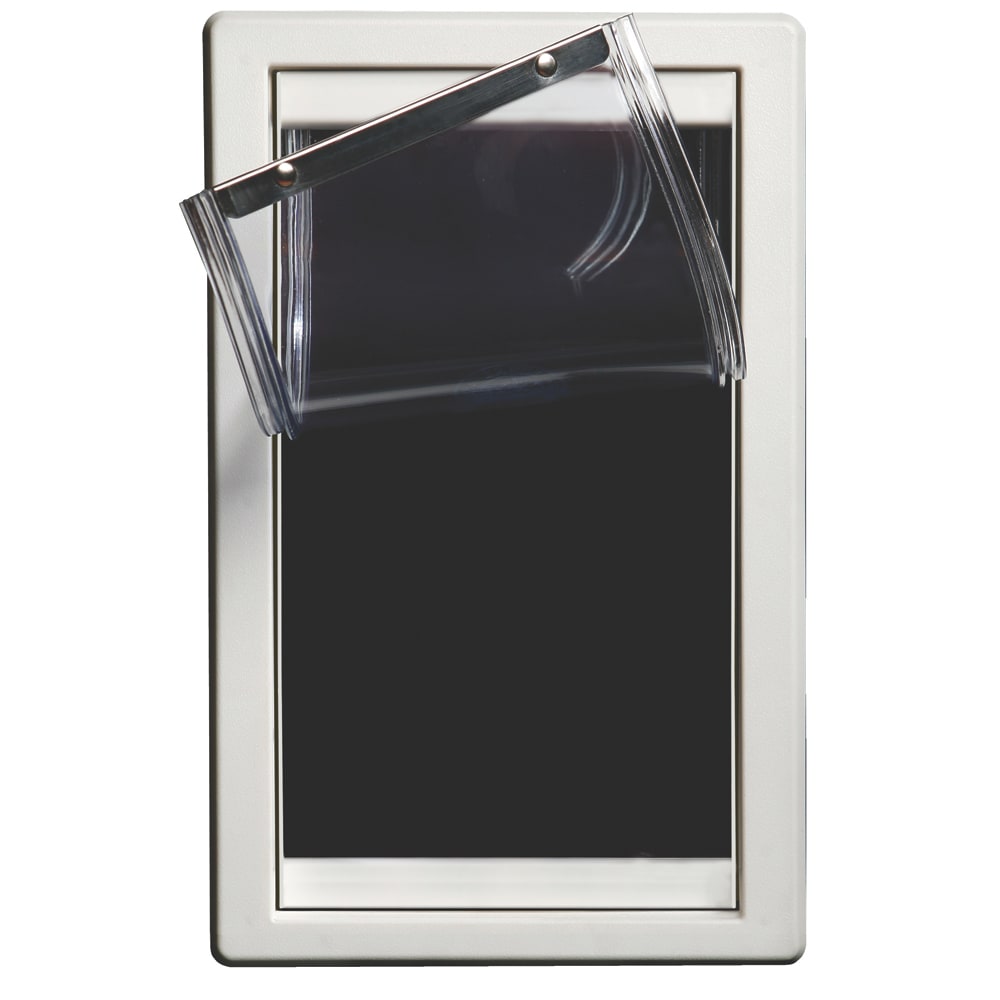 Ideal Pet Products SGM 9-1/2-in x 15-1/8-in White Plastic Medium Dog Door for Screen door