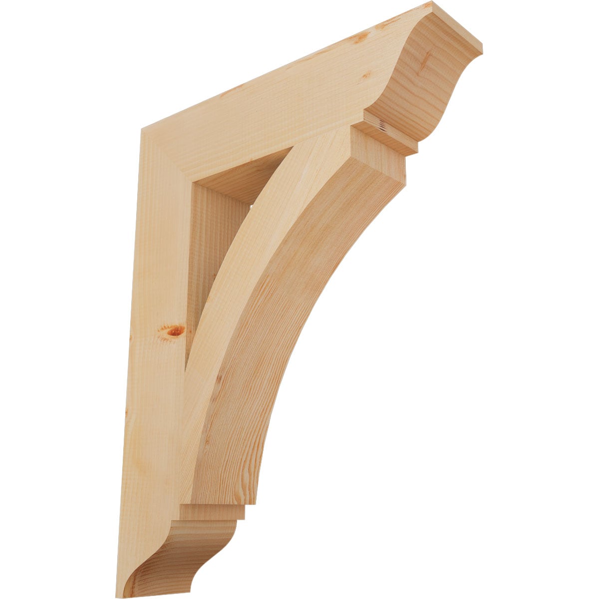 Ekena Millwork BKT06X26X34THR01SDF Thorton traditional smooth 5-1/2-in x 26-in x 34-in Douglas fir Brown Wood Standard bracket