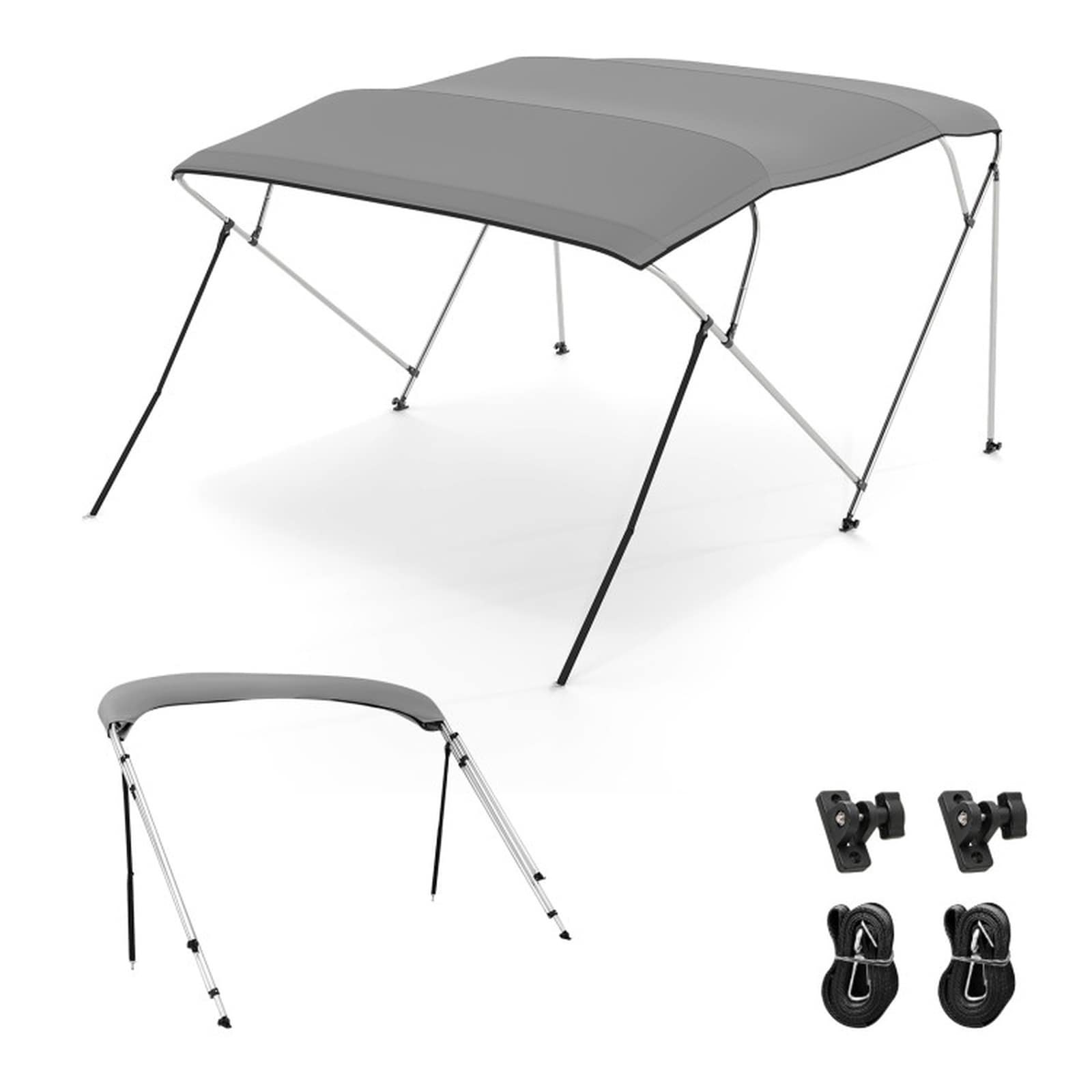 SUGIFT 3-Bow/4-Bow Boat Bimini Top Sun Shade Boat Canopy with Storage Boot-4-Bow #LW102SUGHY1661