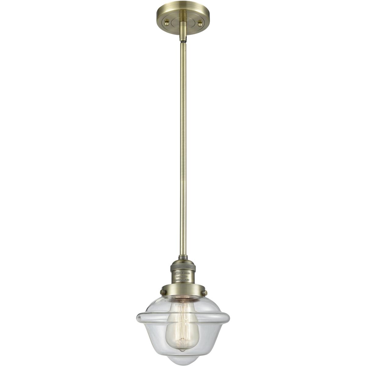 Innovations Lighting 1354987 201S-AB-G532-LED Franklin Restoration Oxford Mini Pendant
