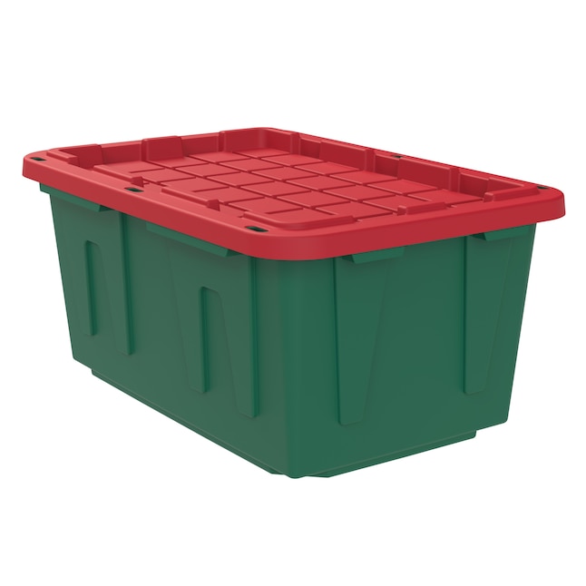 Holiday Living Large 27-Gallons (108-Quart) Green and Red Heavy