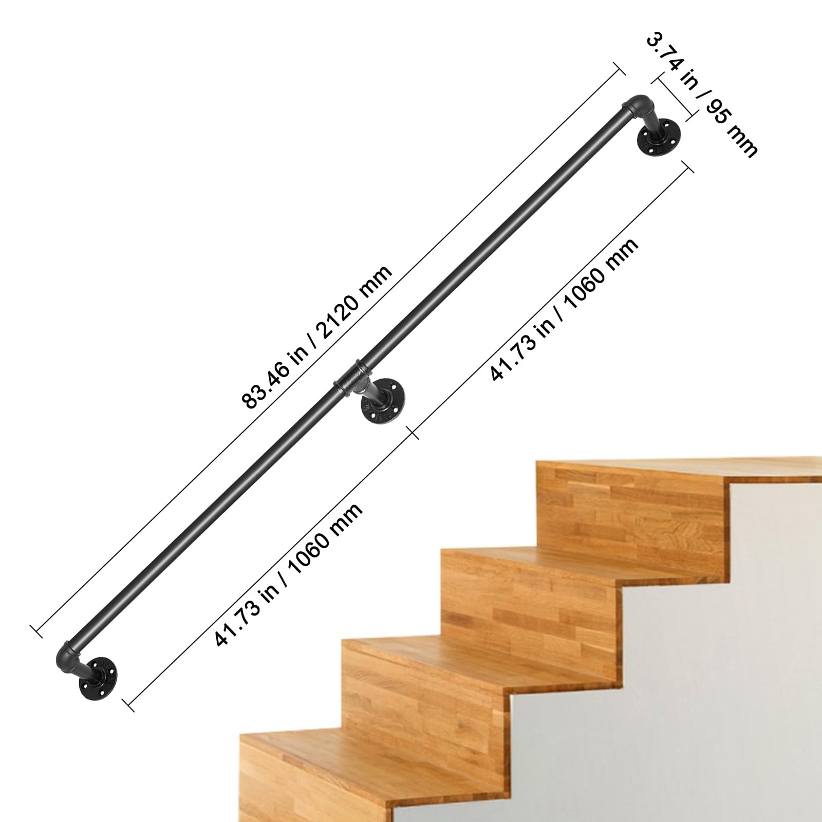 VEVOR SCTZBGSLTFSG01170V0 Interior-Stairpart-Railing - View #8